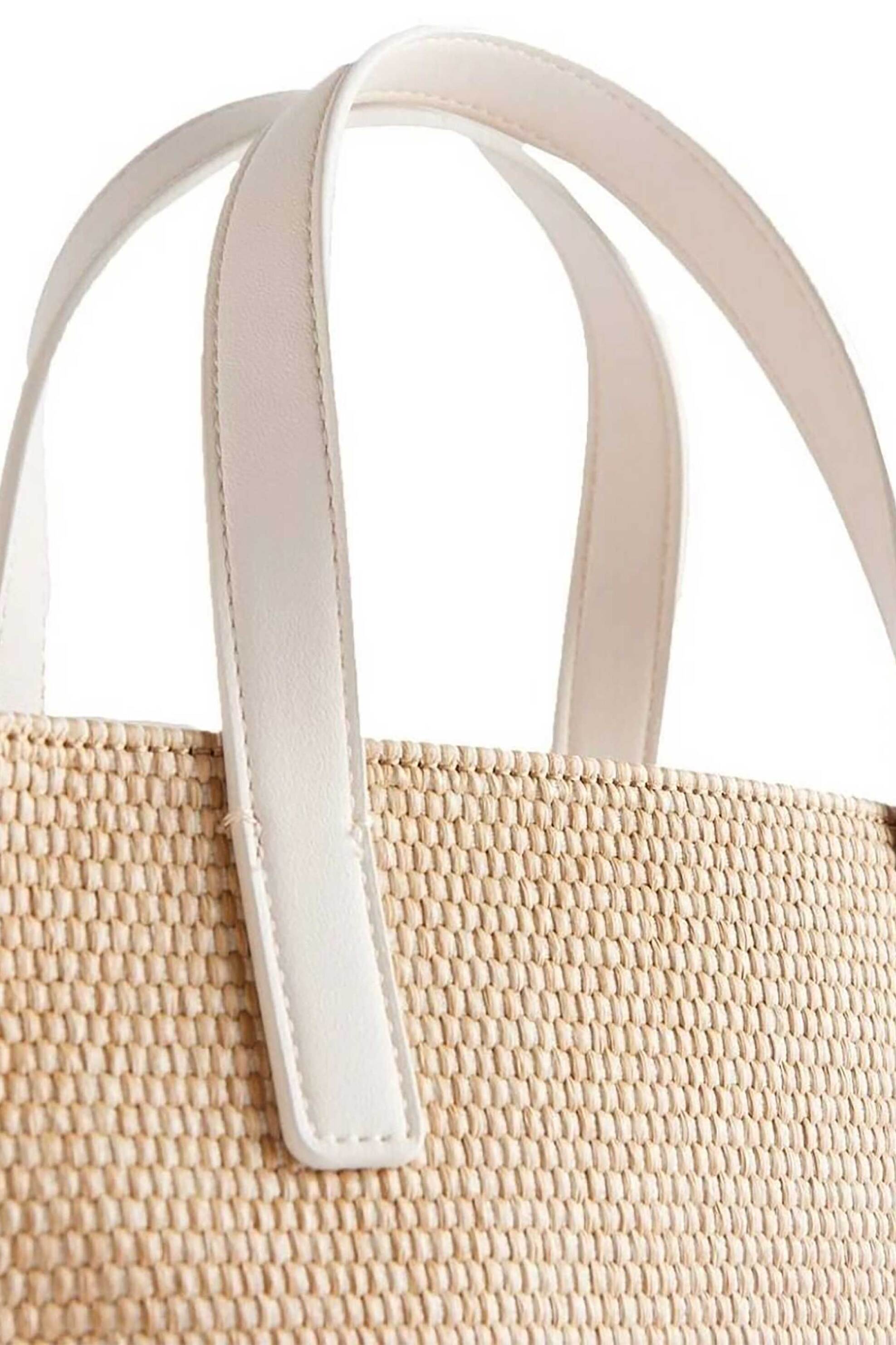 Ted Baker γυναικεία τσάντα χειρός "Paolina Faux Raffia Small Icon Bag" - 284037 Κρέμ φωτογραφία