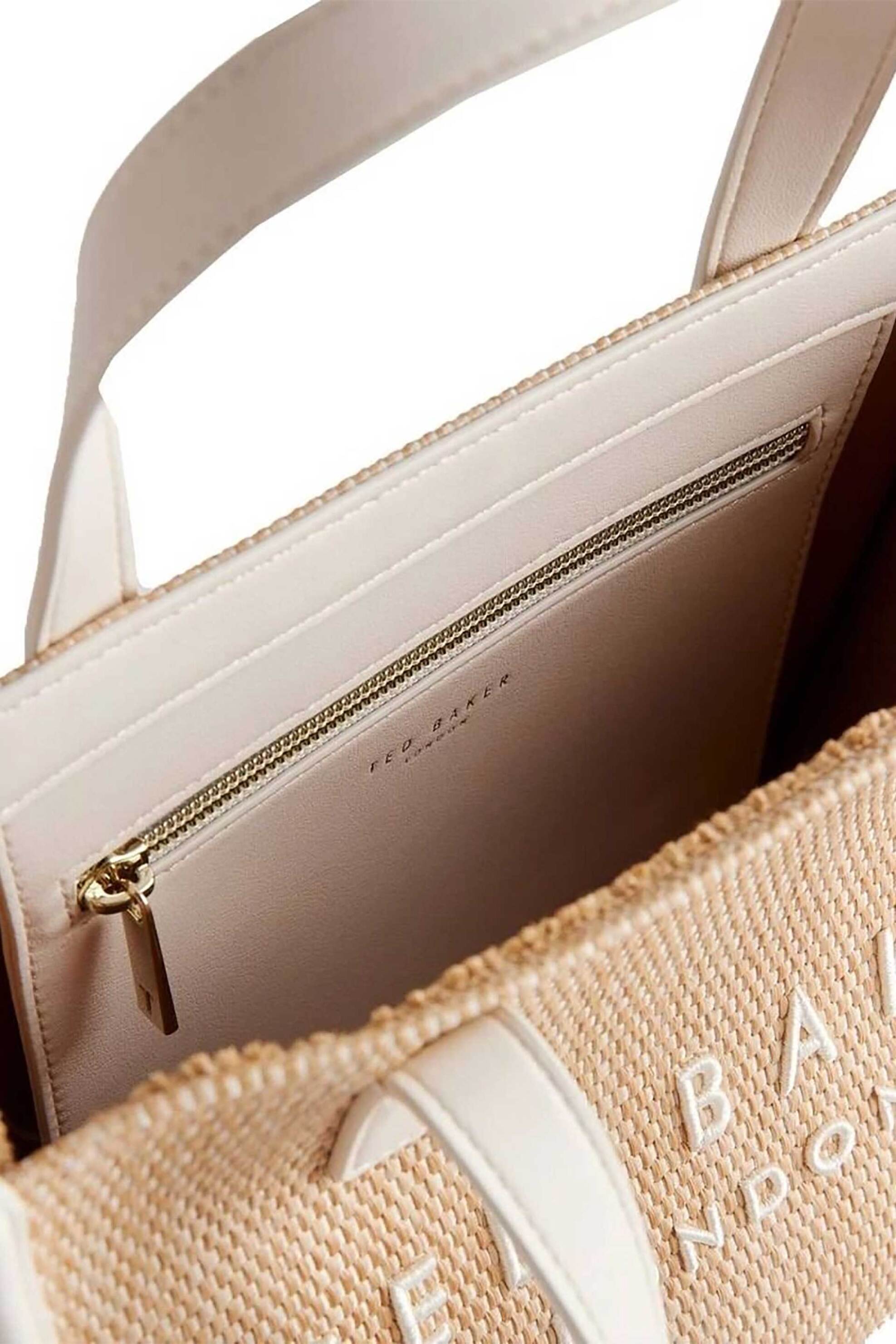 Ted Baker γυναικεία τσάντα χειρός "Paolina Faux Raffia Small Icon Bag" - 284037 Κρέμ φωτογραφία