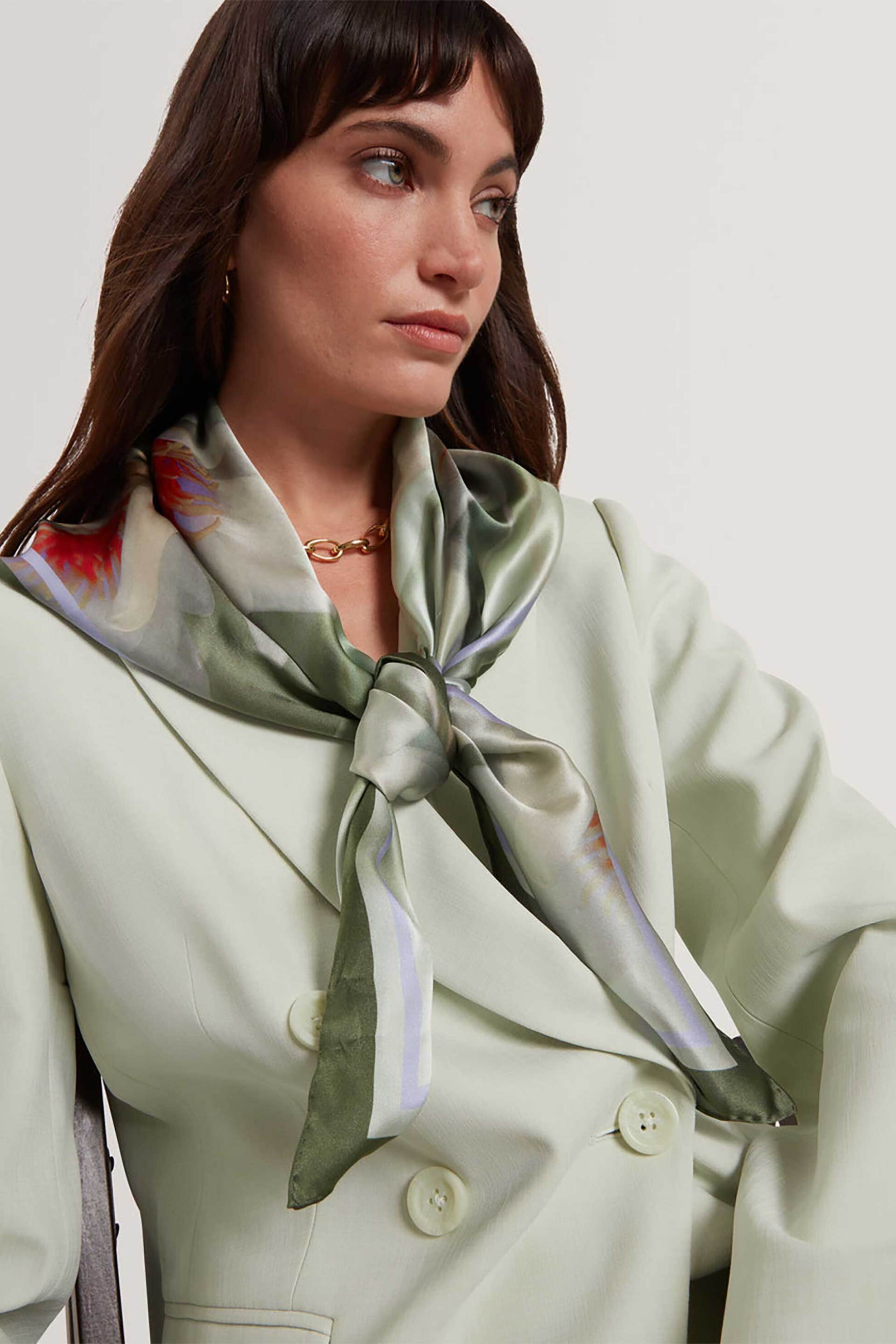 Ted Baker Γυναικείο Φουλάρι με All-Over Print Jainne - 284071 Πράσινο Σκούρο