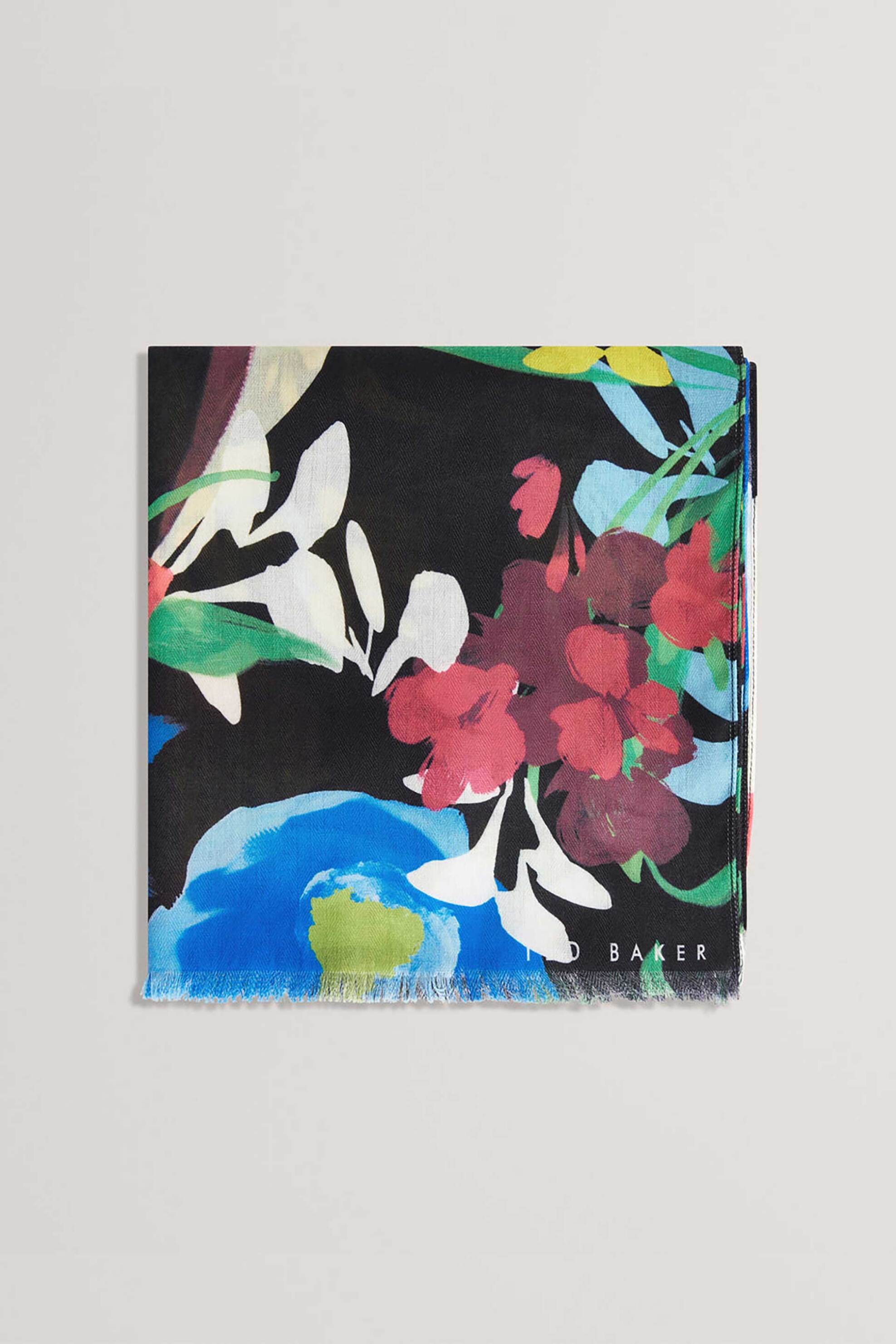 Ted Baker γυναικείο φουλάρι με all-over print "Sandyys" - 284077 Μαύρο - Πολύχρωμο