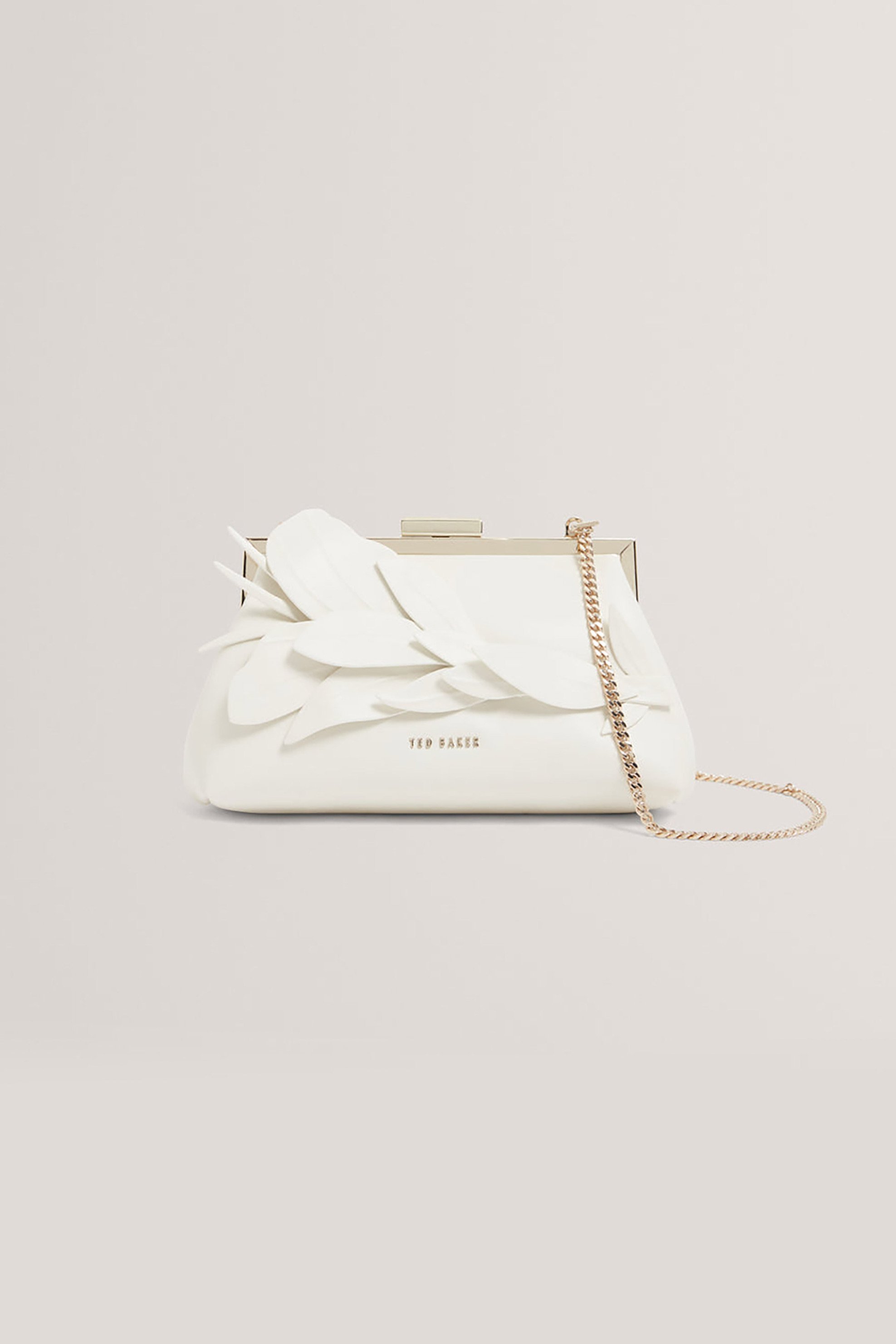 Ted Baker γυναικείo clutch με απλικέ λουλούδια "Flloria" - 284096 Κρέμ