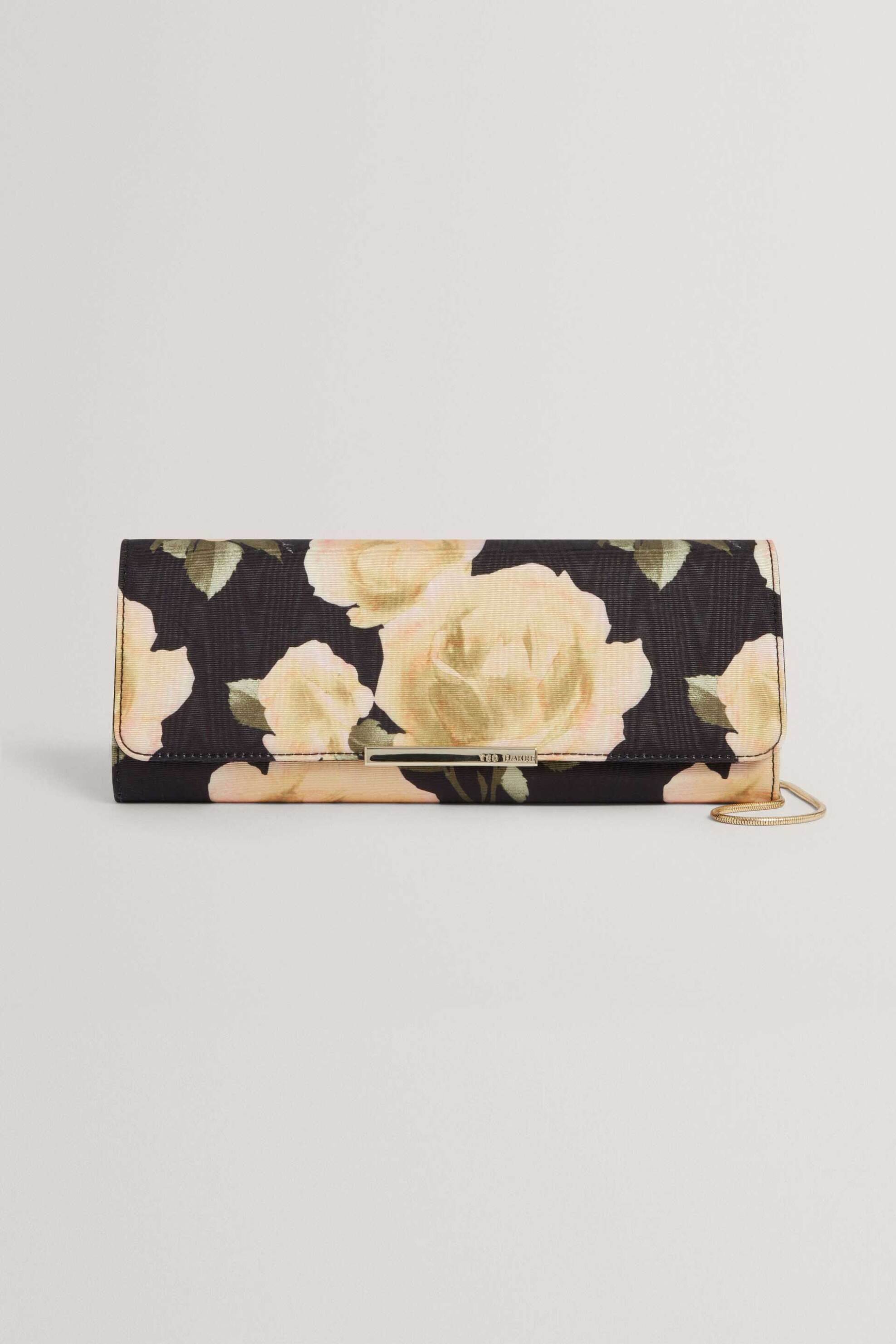 Ted Baker γυναικείο τσαντάκι baguette clutch με rose print 