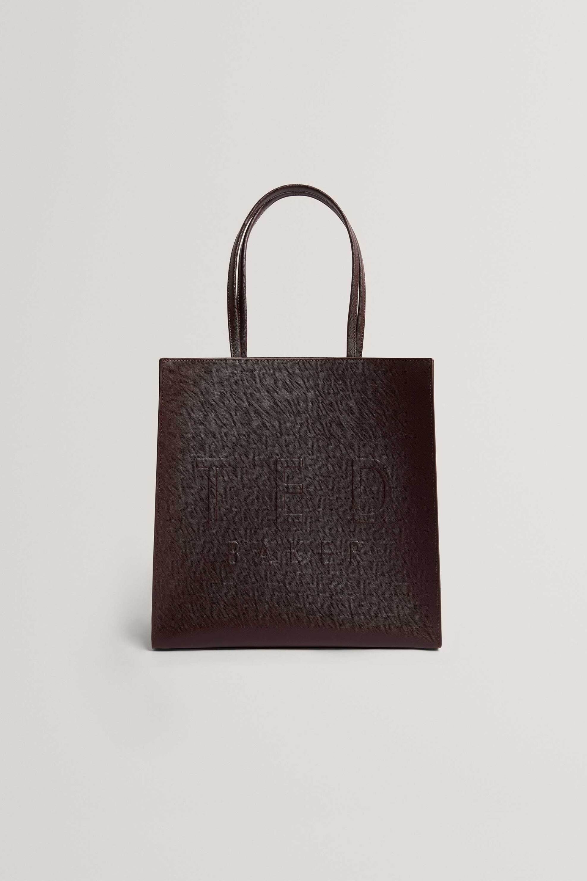 Ted Baker γυναικεία τσάντα ώμου με ανάγλυφο λογότυπο ''Iconny'' - 284885 Καφέ Σκούρο