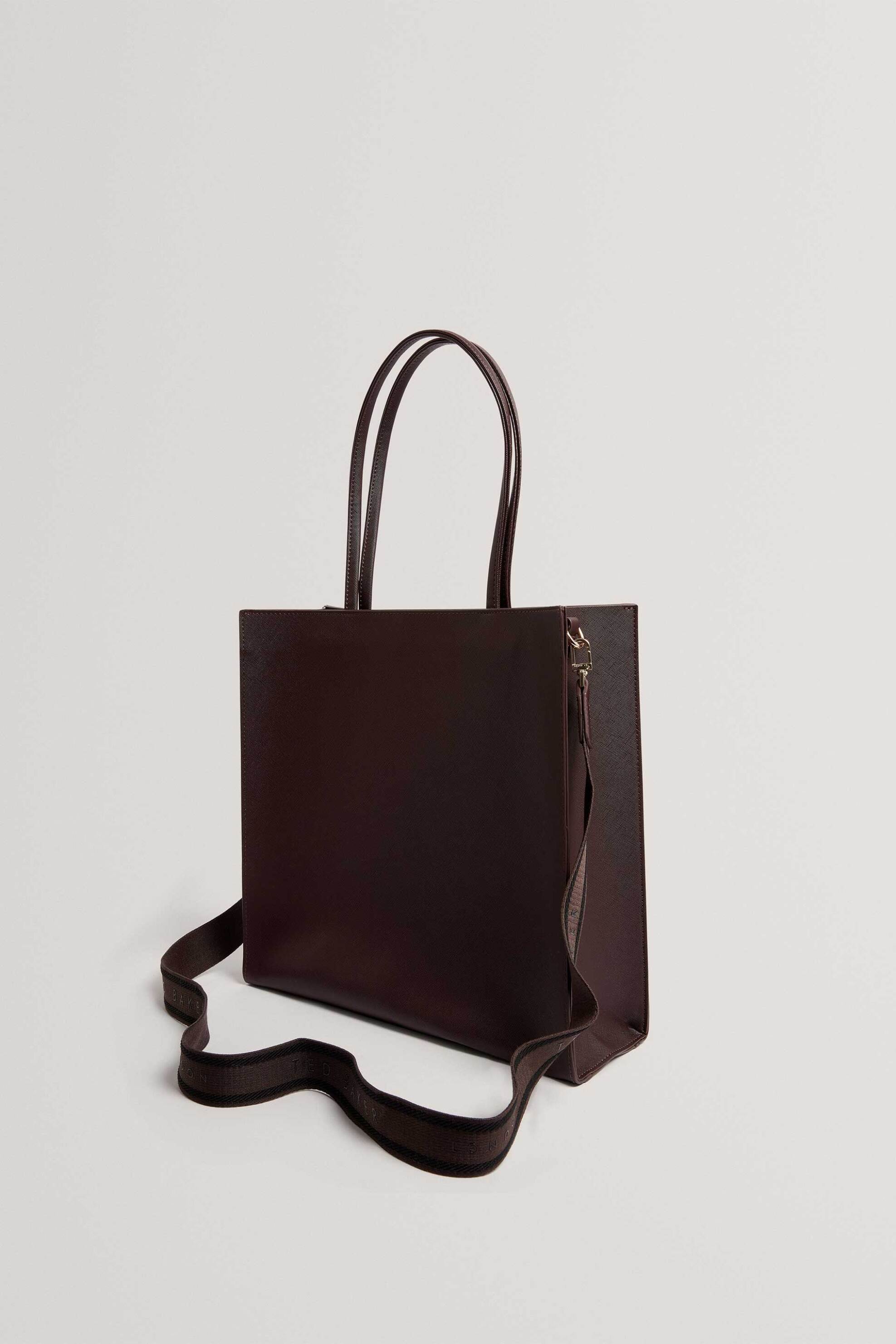 Ted Baker γυναικεία τσάντα ώμου με ανάγλυφο λογότυπο ''Iconny'' - 284885 Καφέ Σκούρο