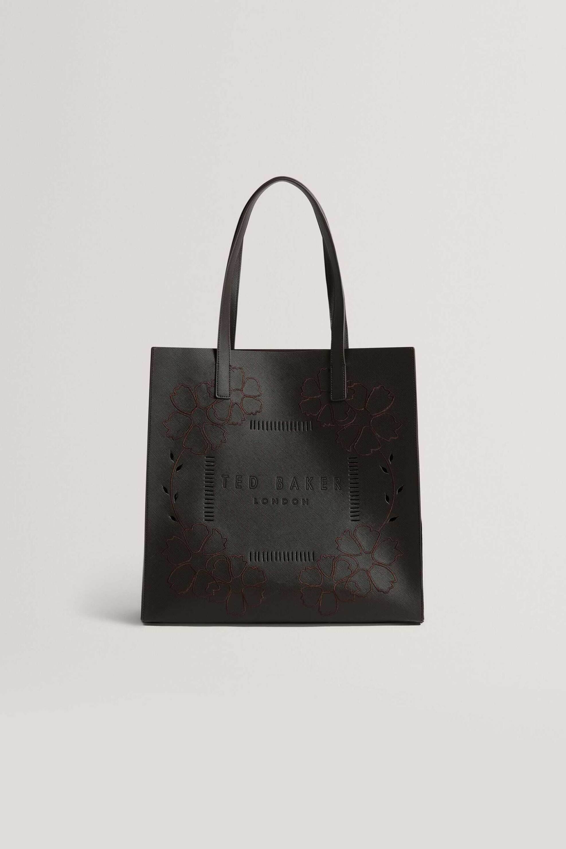 Ted Baker γυναικεία τσάντα ώμου με ανάγλυφο λογότυπο ''Rowcon'' - 284912 Καφέ Σκούρο