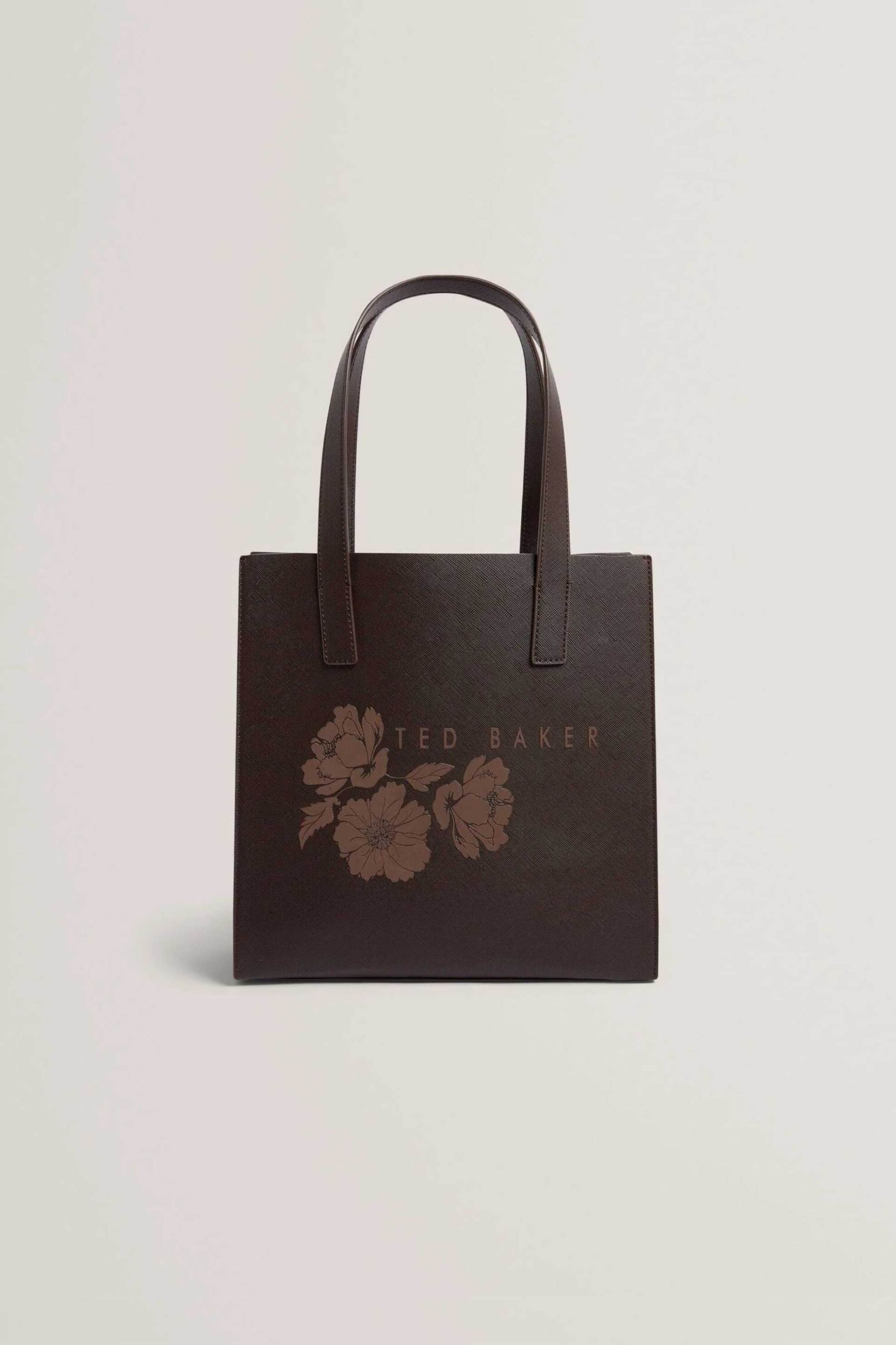 Ted Baker γυναικεία τσάντα ώμου με ανάγλυφο floral print ''Iconny'' - 284913 Καφέ Σκούρο