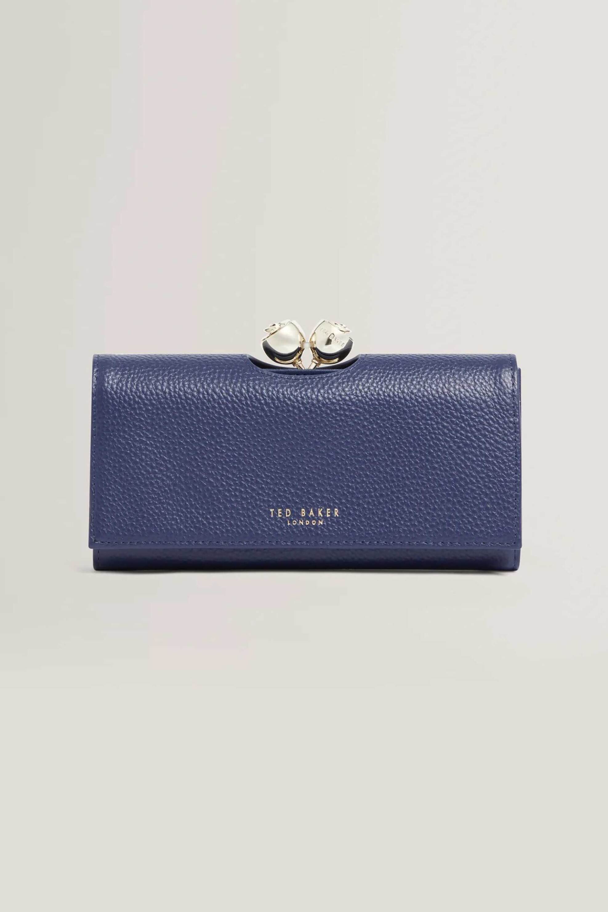 TED BAKER Ted Baker γυναικείο πορτοφόλι με μεταλλικό κούμπωμα "Roosali" - 284940 Μπλε