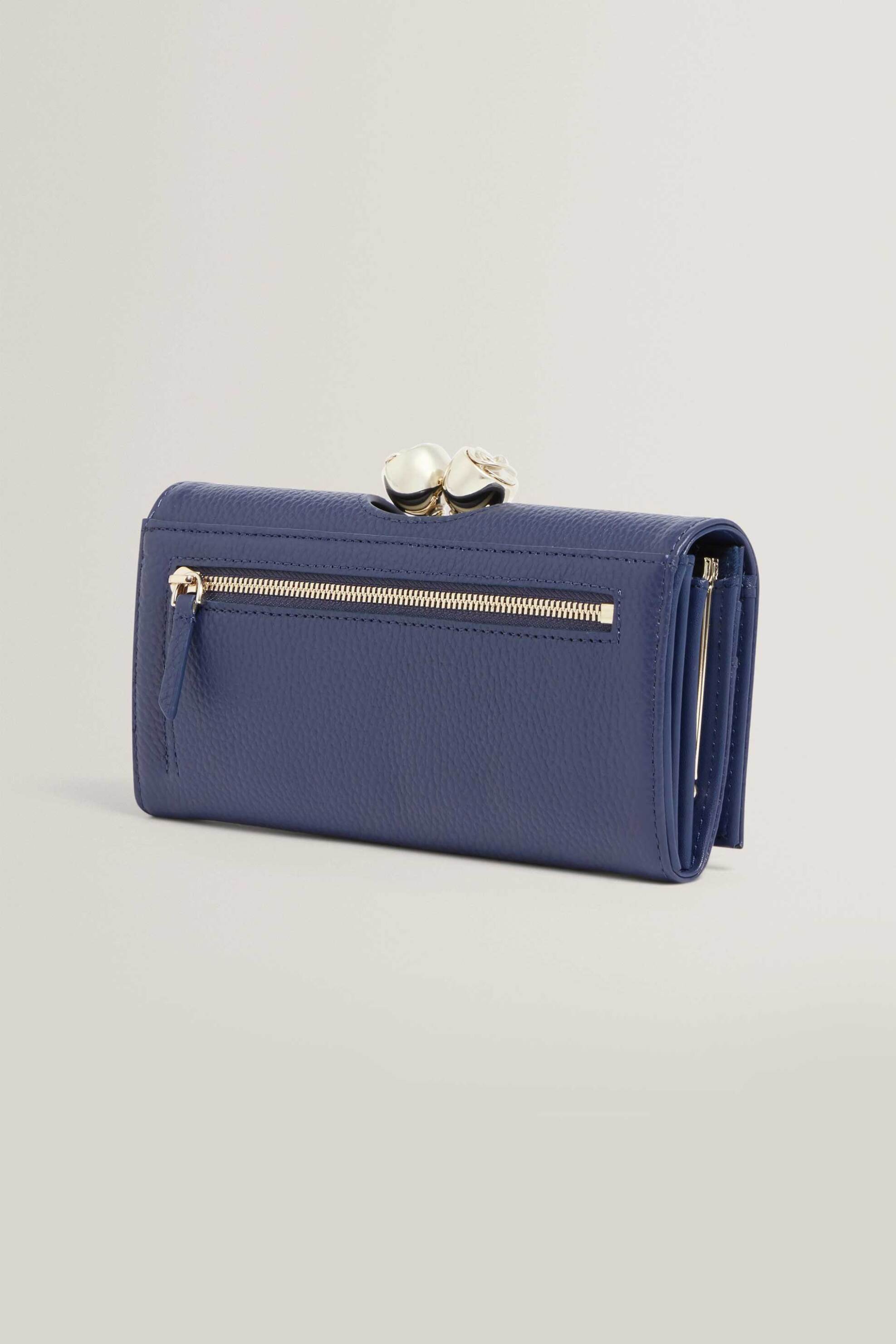 TED BAKER Ted Baker γυναικείο πορτοφόλι με μεταλλικό κούμπωμα "Roosali" - 284940 Μπλε - 2