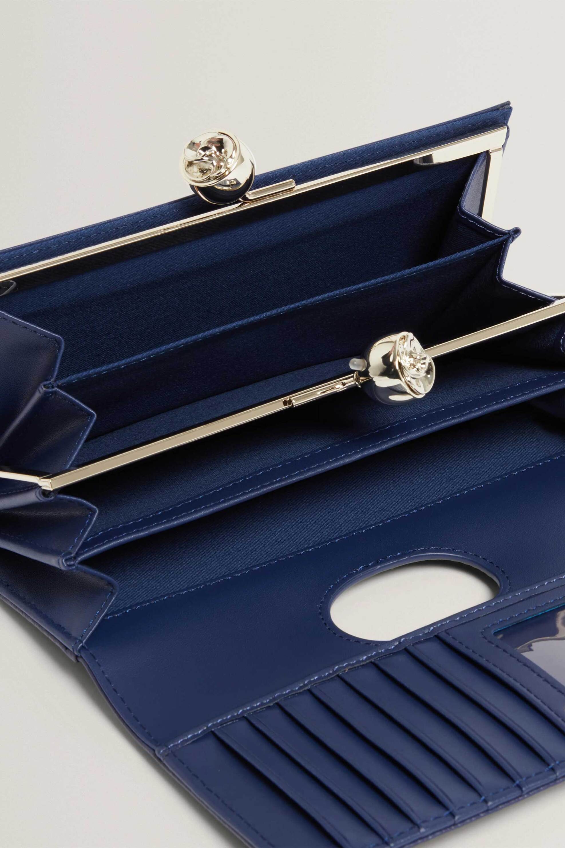 TED BAKER Ted Baker γυναικείο πορτοφόλι με μεταλλικό κούμπωμα "Roosali" - 284940 Μπλε - 3