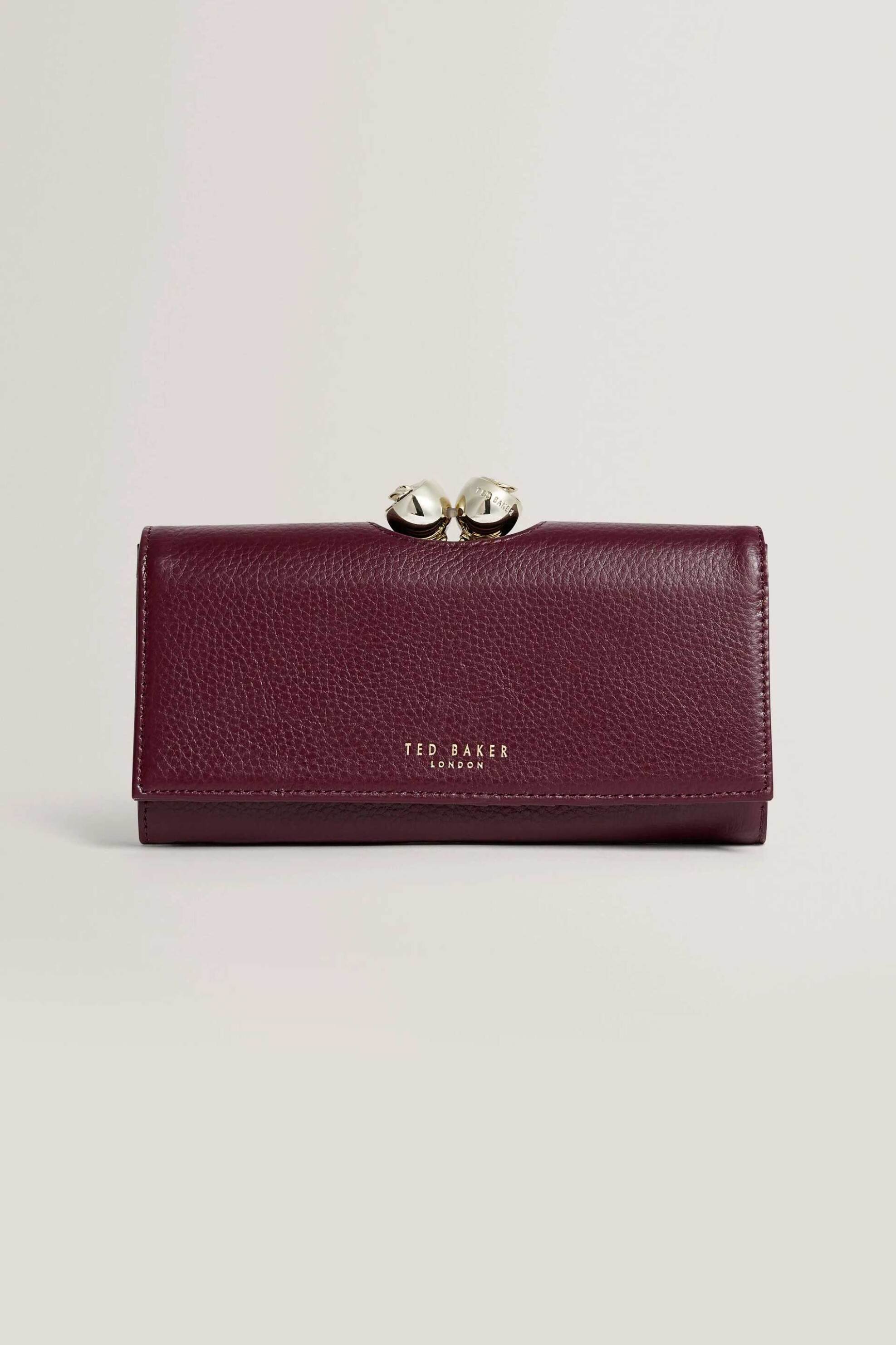 TED BAKER Ted Baker γυναικείο πορτοφόλι με μεταλλικό κούμπωμα "Roosali" - 284940 Μπορντό