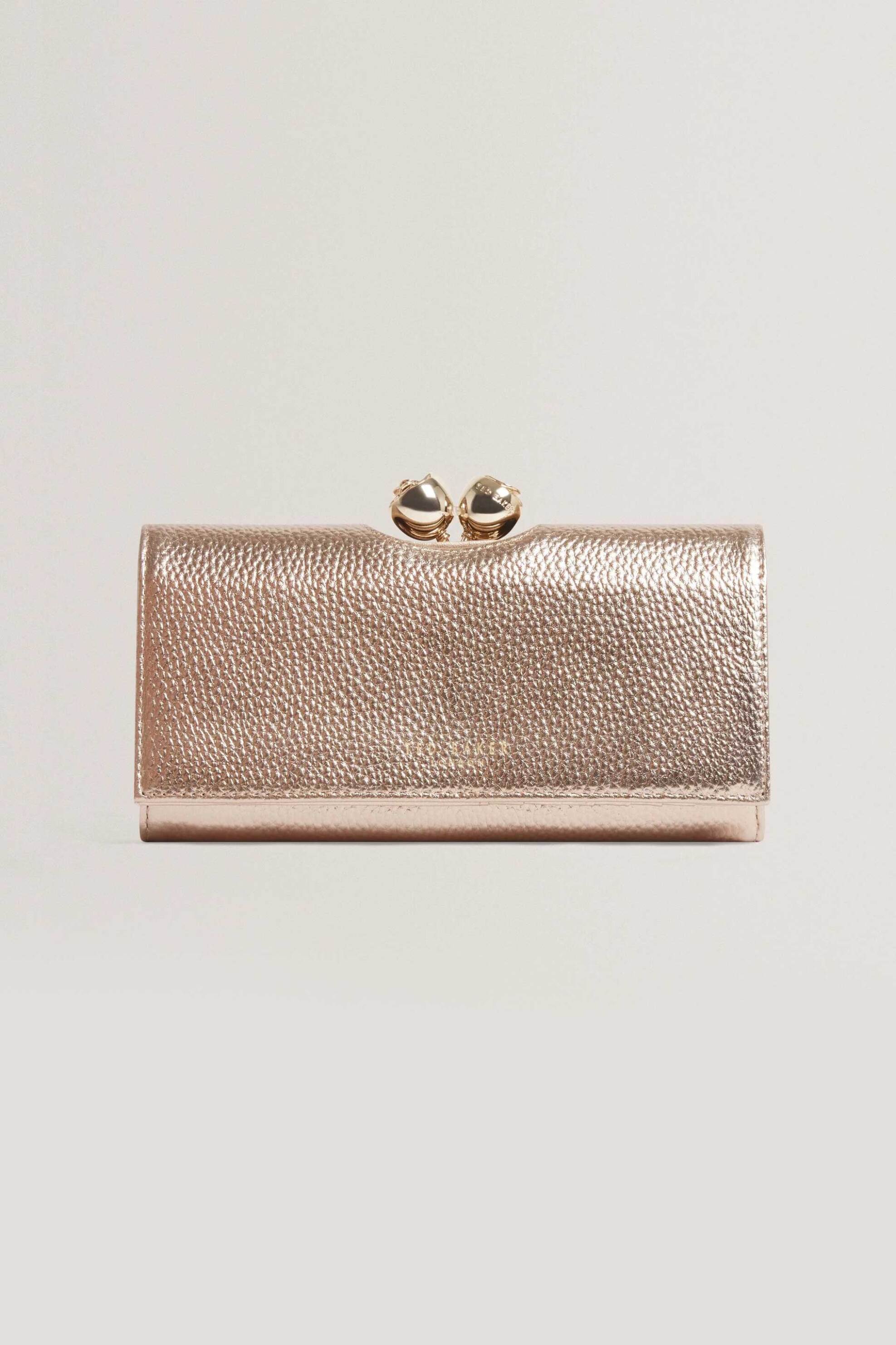 TED BAKER Ted Baker γυναικείο πορτοφόλι με μεταλλικό κούμπωμα "Roosali" - 284940 Χρυσό