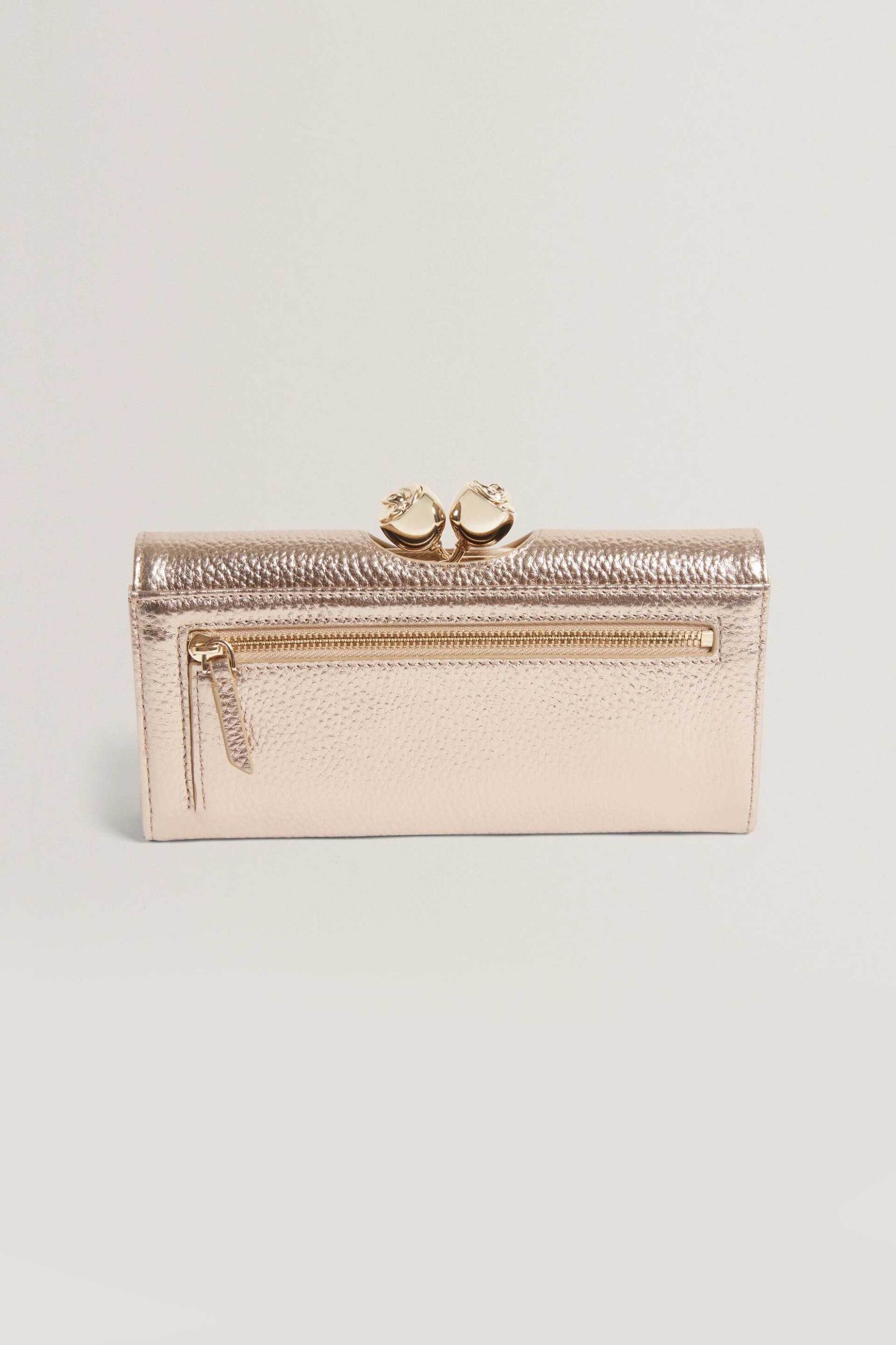 TED BAKER Ted Baker γυναικείο πορτοφόλι με μεταλλικό κούμπωμα "Roosali" - 284940 Χρυσό - 2