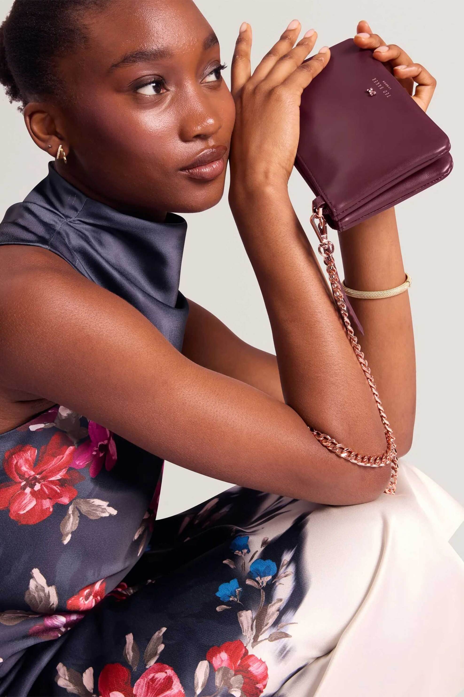 TED BAKER Ted Baker γυναικεία τσάντα crossbody "Aleea Mini" - 285615 Μπορντό - 3