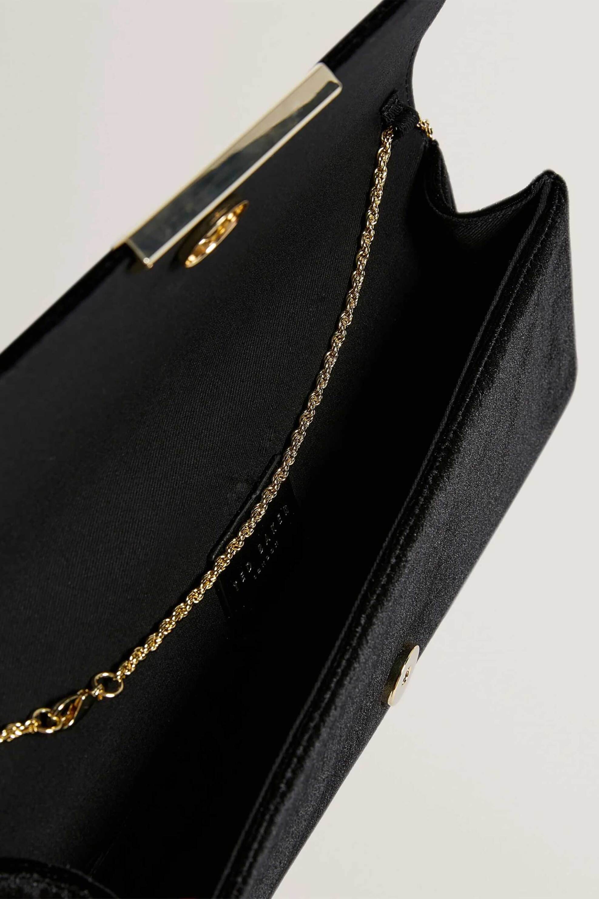 TED BAKER Ted Baker γυναικεία τσάντα φάκελος velvet "Maroah" - 285634 Μαύρο - 3