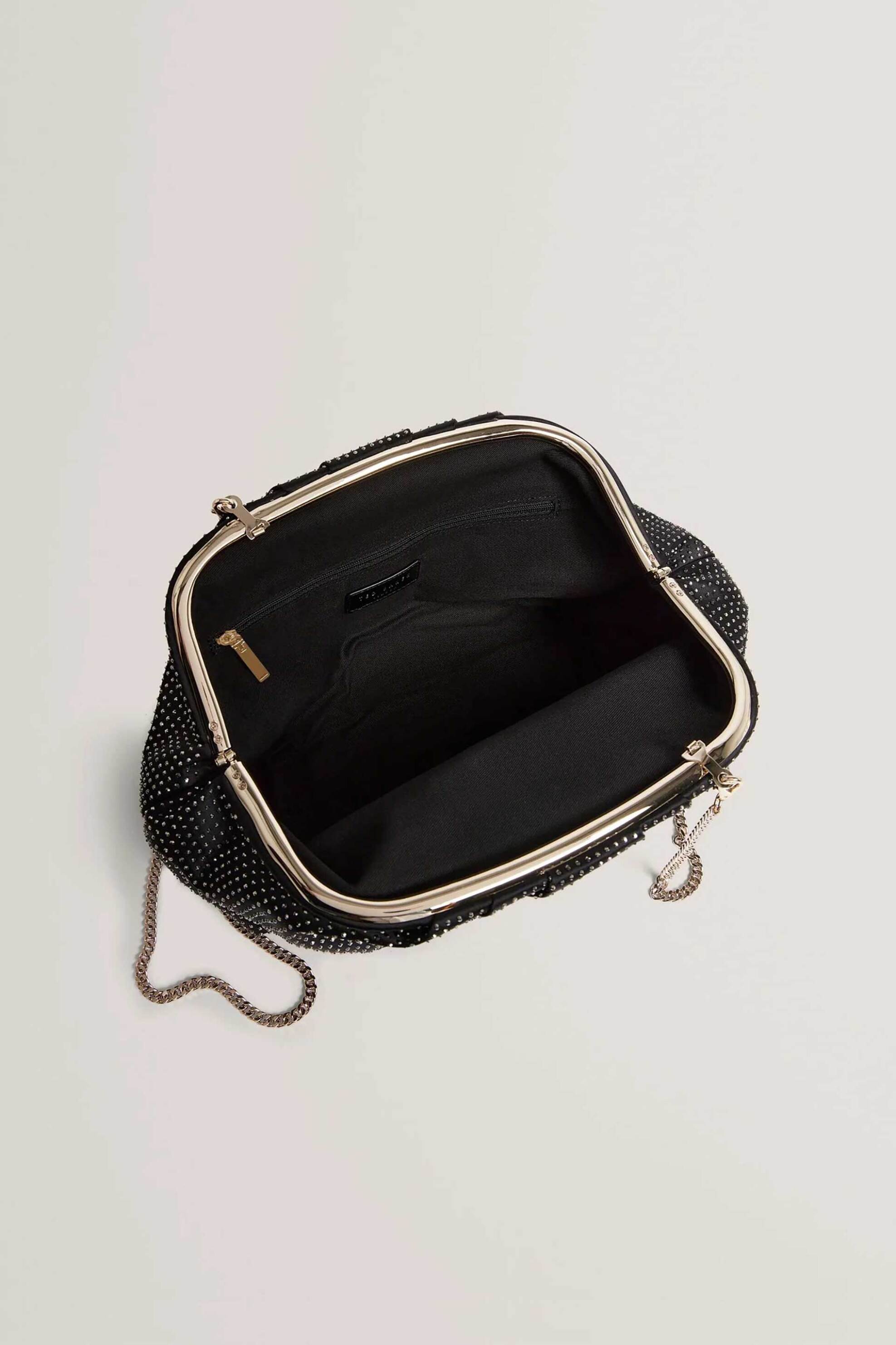 TED BAKER Ted Baker γυναικείο τσαντάκι clutch με στρας "Anssa" - 286257 Μαύρο - 3