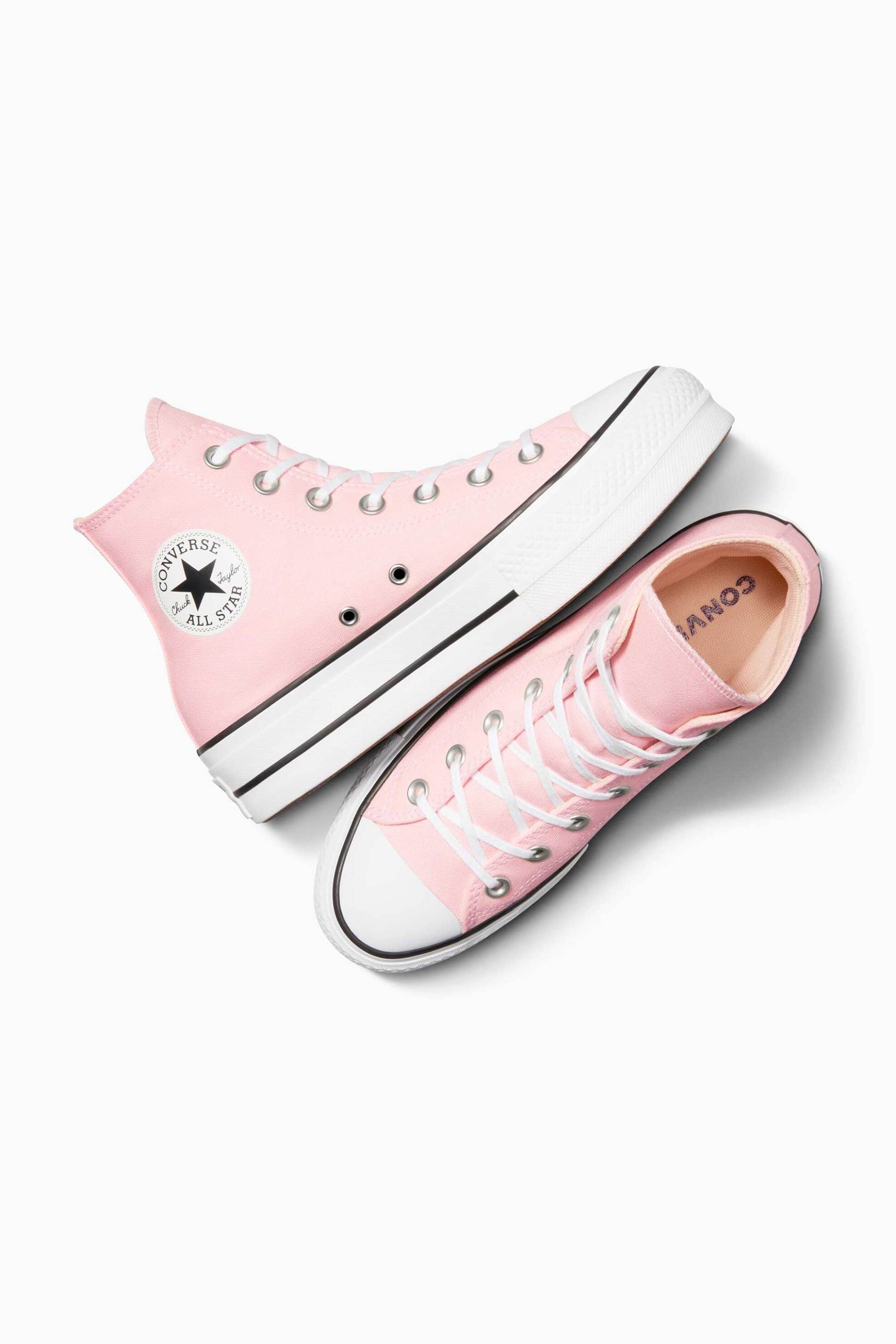 CONVERSE Converse γυναικεία sneakers μποτάκια πλατφόρμα "All Star Lift Platform'' - A06507C Ροζ - 3