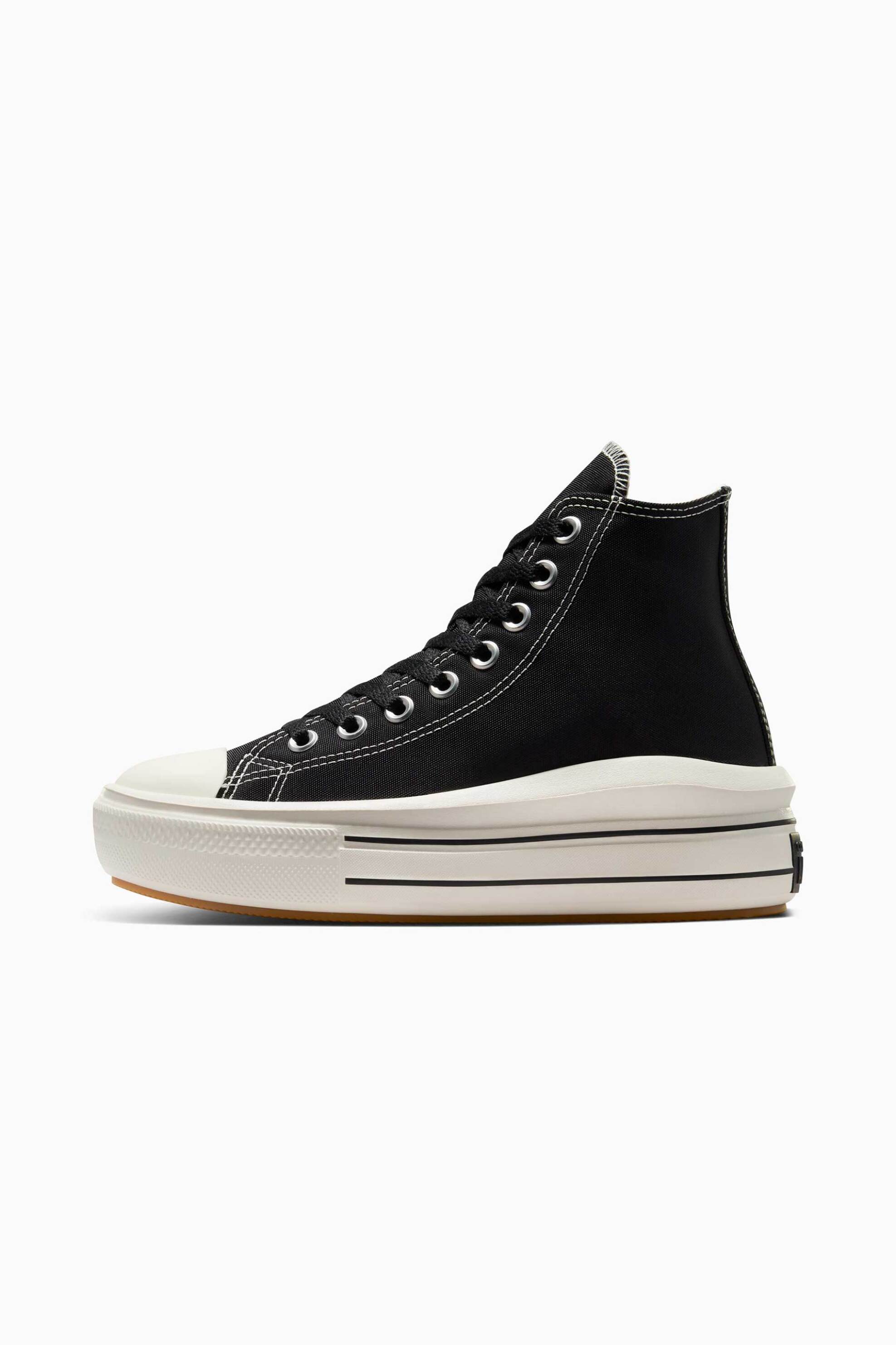 Converse γυναικεία sneakers μποτάκια "Chuck Taylor All Star Move Platform Retro Sport" - A12585C Μαύρο