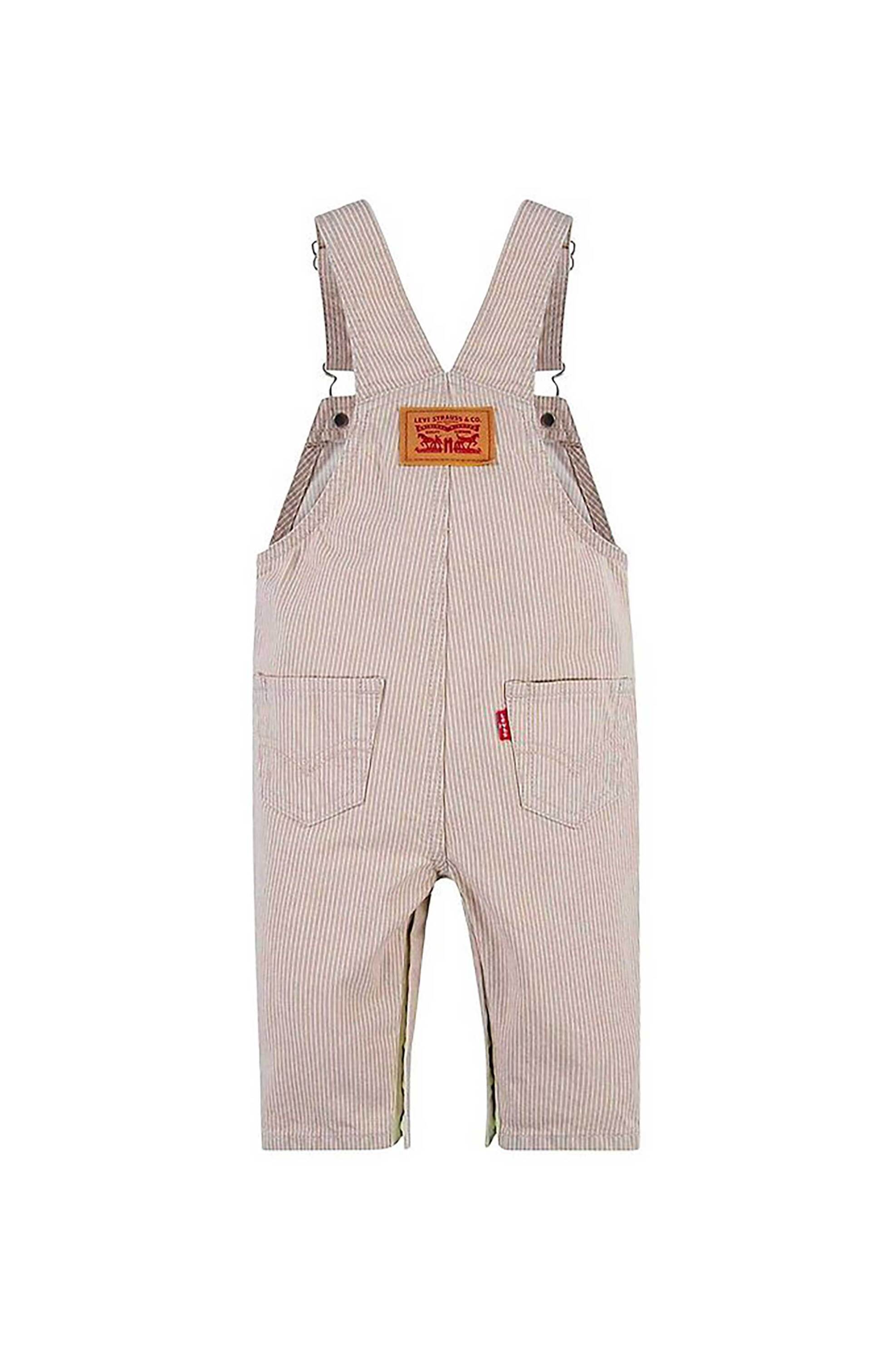 Levi's παιδική σαλοπέτα ριγέ "Overalls - Railroad Stripe" - 6EJ382 Μπεζ φωτογραφία