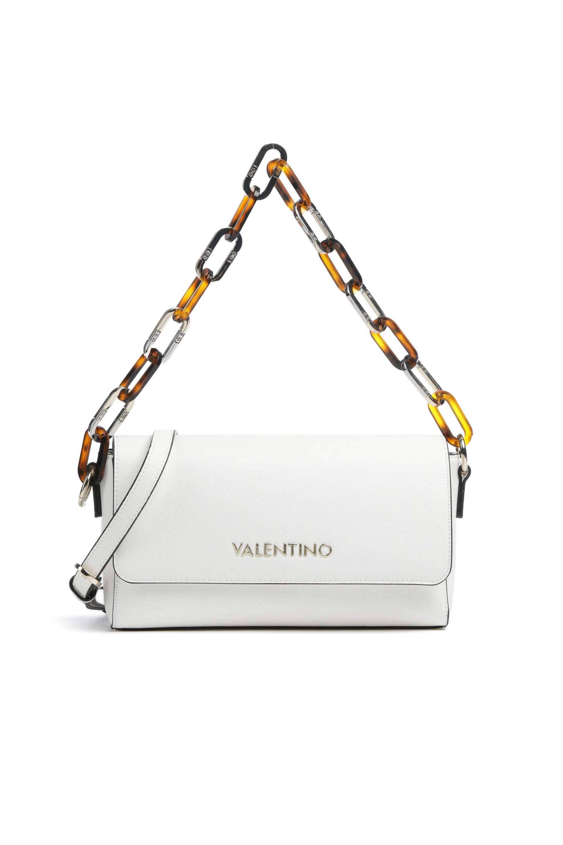 Γυναίκα > ΤΣΑΝΤΕΣ > Τσάντες Ώμου & Shopper Bags Valentino γυναικεία τσάντα ώμου μονόχρωμη με contrast logo μπροστά "Bercy" - 55KVBS7LM03/BER Λευκό