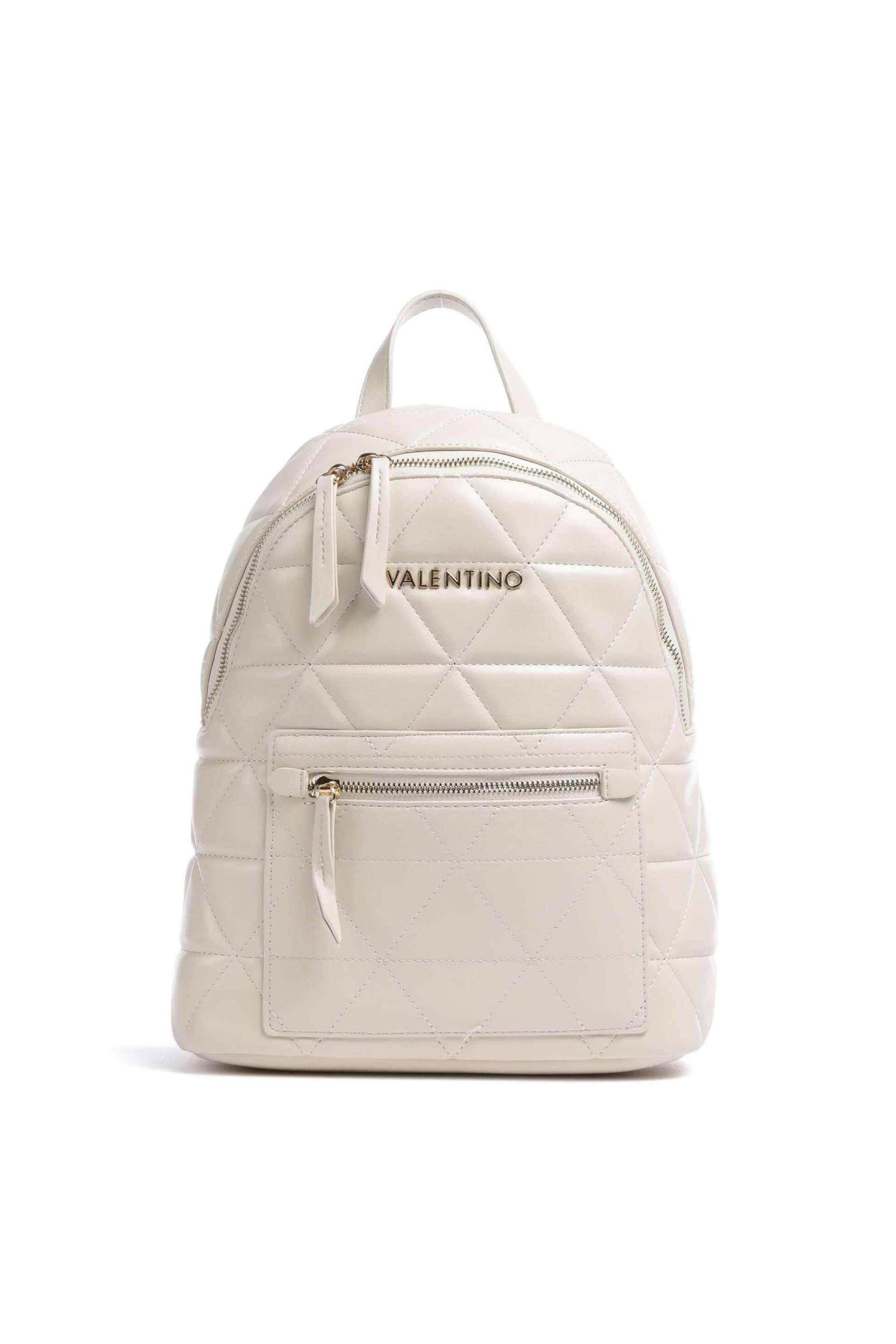 Γυναίκα > ΤΣΑΝΤΕΣ > Σακίδια & Backpacks Valentino γυναικείο backpack μονόχρωμο με ανάγλυφο γεωμετρικό pattern "Carnaby" - 55KVBS7LO03/CAR Εκρού