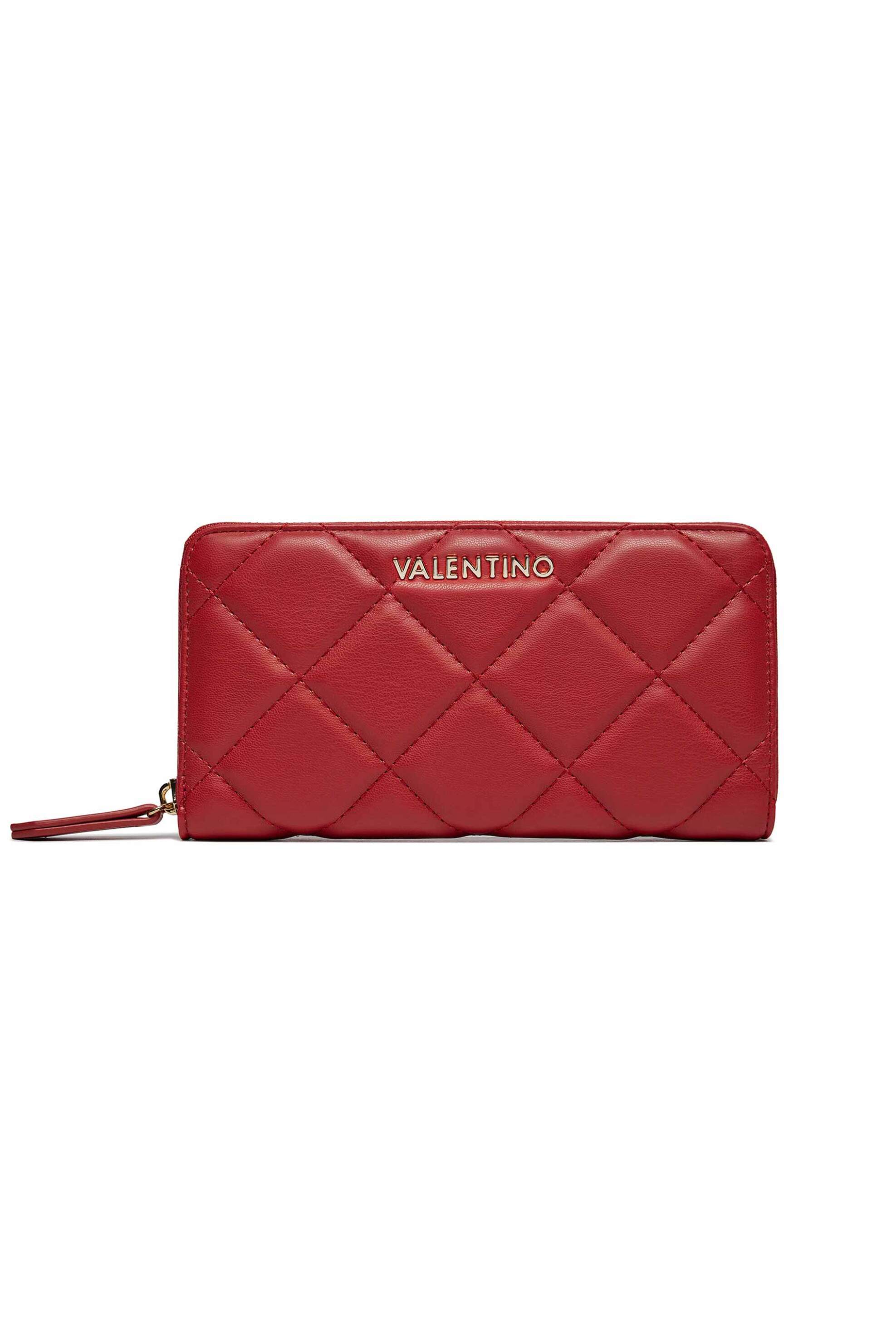 Γυναίκα > ΑΞΕΣΟΥΑΡ > Πορτοφόλια & Θήκες Valentino γυναικείο πορτοφόλι με all-over καπιτονέ σχέδιο μονόχρωμο "Ocarina" - 55KVPS3KK155R/O Κόκκινο