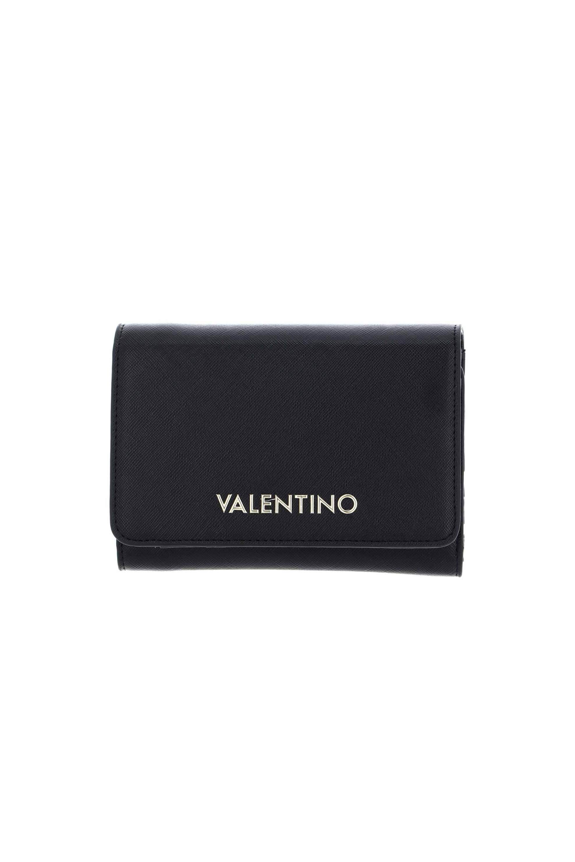 Γυναίκα > ΑΞΕΣΟΥΑΡ > Πορτοφόλια & Θήκες Valentino γυναικείο πορτοφόλι μονόχρωμο με contrast λογότυπο "Zero Re" - 55KVPS7B343/ZER Μαύρο