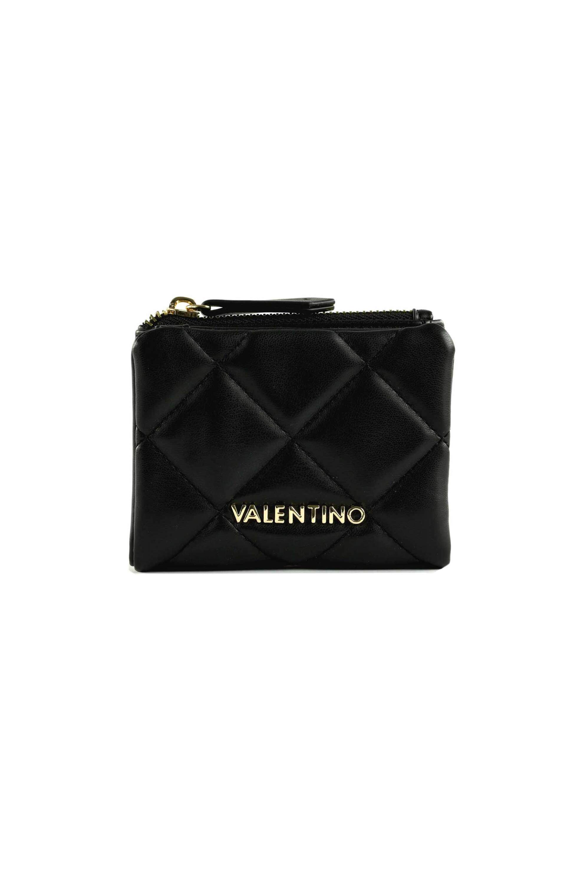 Γυναίκα > ΑΞΕΣΟΥΑΡ > Πορτοφόλια & Θήκες Valentino γυναικείο πορτοφόλι μονόχρωμο με μεταλλικό logo "Ocarina" - 55KVPS3KK105R/O Μαύρο
