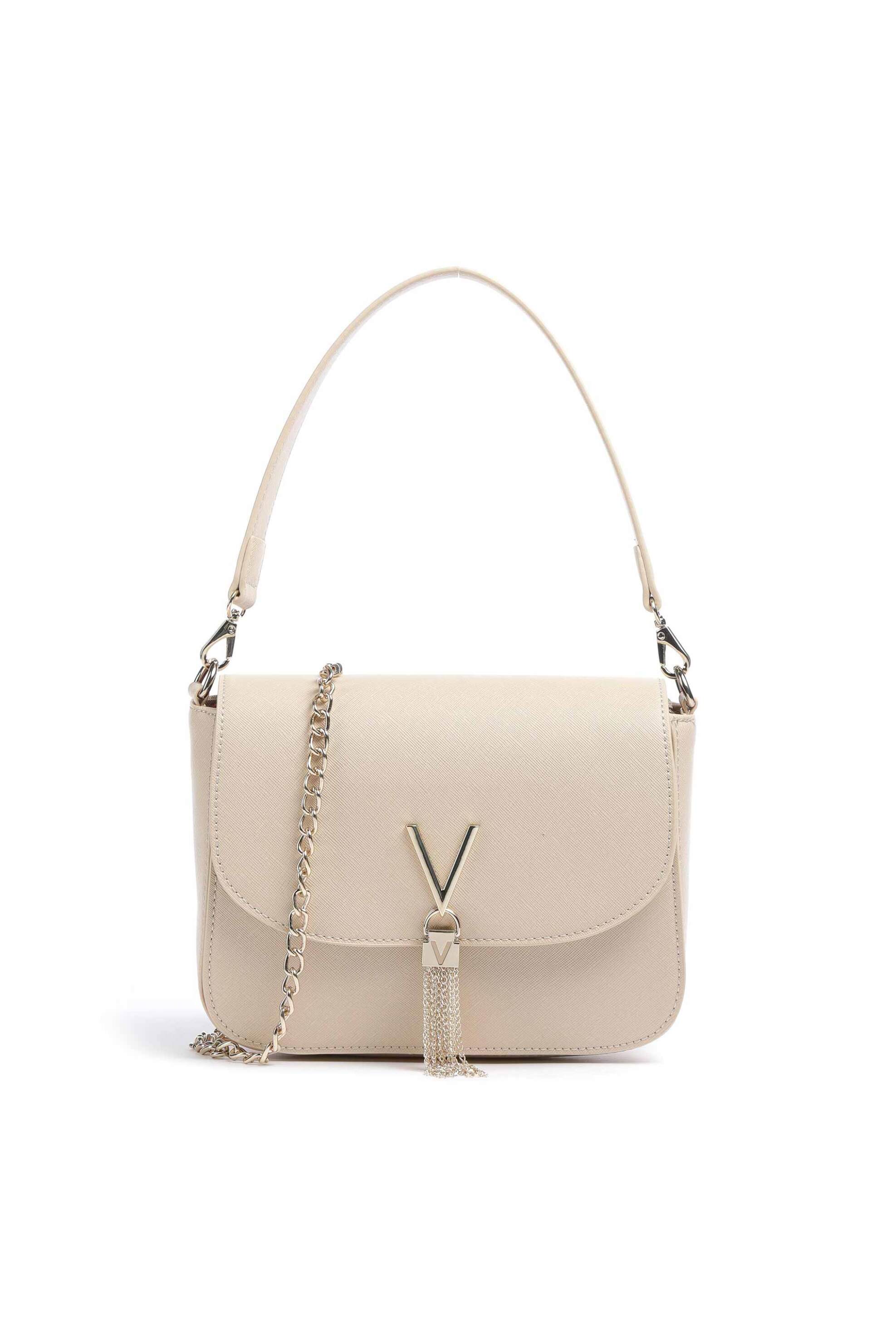Γυναίκα > ΤΣΑΝΤΕΣ > Τσάντες Ώμου & Shopper Bags Valentino γυναικεία τσάντα ώμου μονόχρωμη με μεταλλικές λεπτομέρειες "Divina Sa" - 55KVBS1IJ04/DIV Εκρού