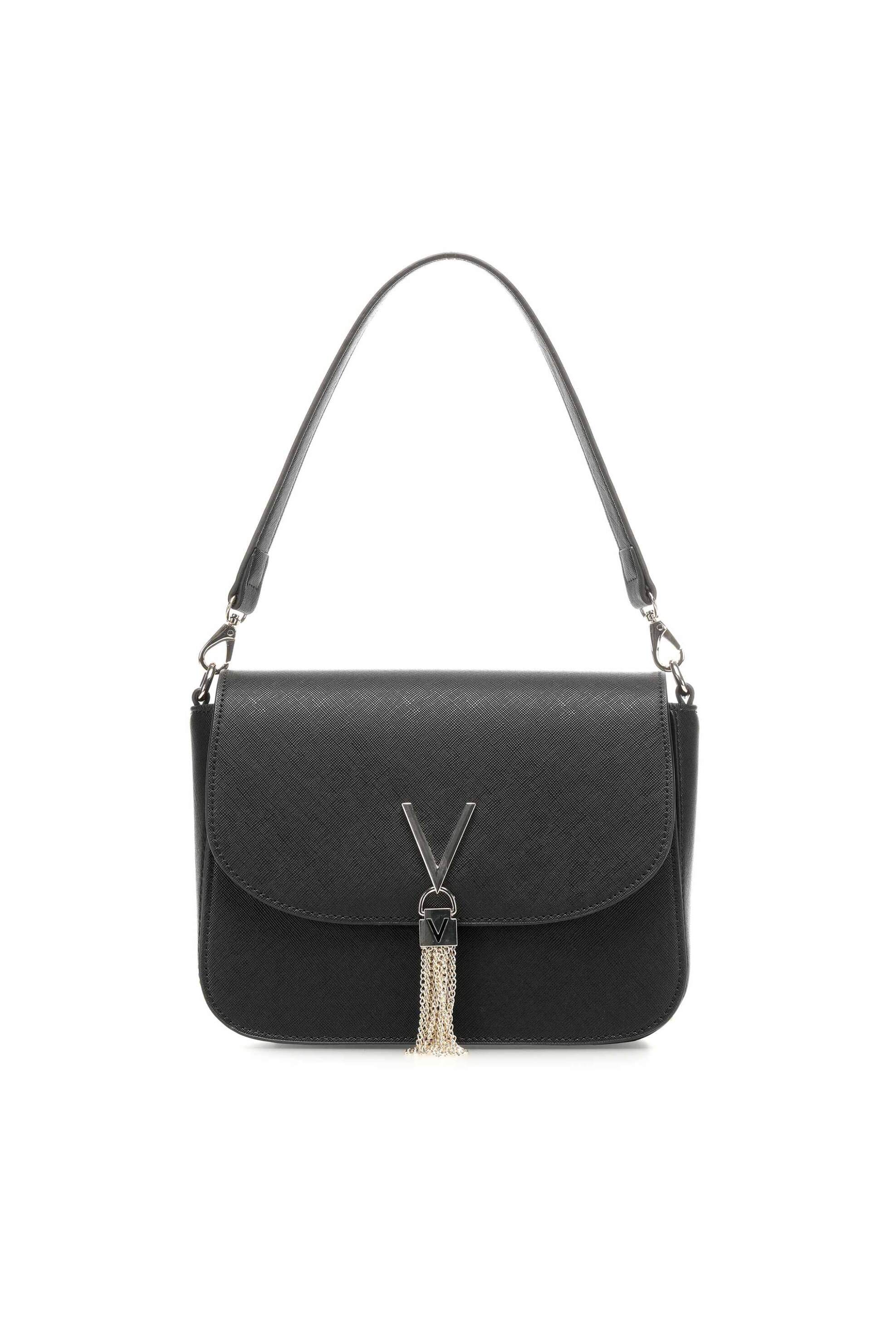 Γυναίκα > ΤΣΑΝΤΕΣ > Τσάντες Ώμου & Shopper Bags Valentino γυναικεία τσάντα ώμου μονόχρωμη με μεταλλικές λεπτομέρειες "Divina Sa" - 55KVBS1IJ04/DIV Μαύρο