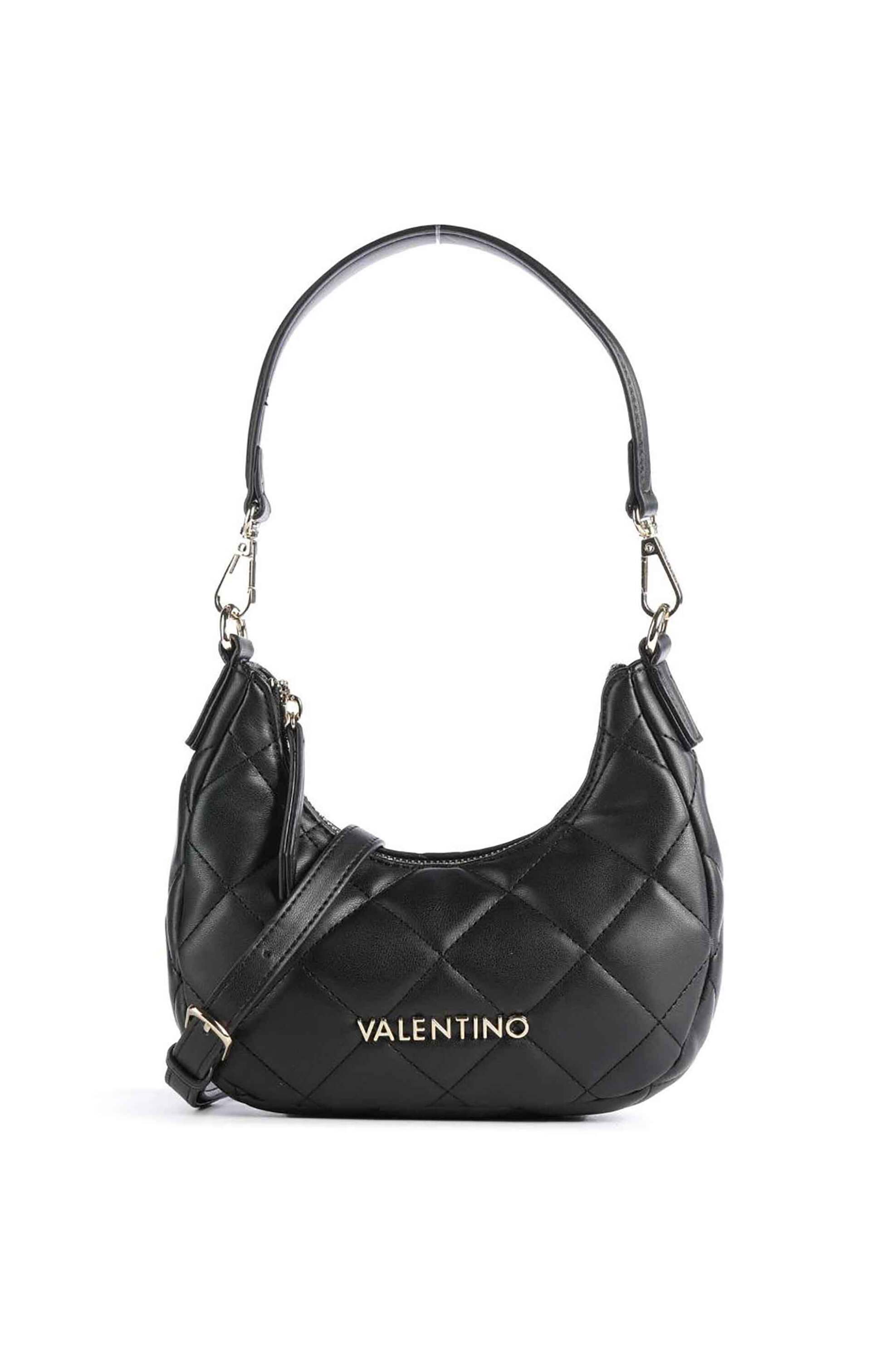 VALENTINO BY MARIO VALENTINO Valentino γυναικεία τσάντα ώμου καπιτονέ με μεταλλικό λογότυπο "Ocarina" - 17LVBS3KK45R/OC Μαύρο