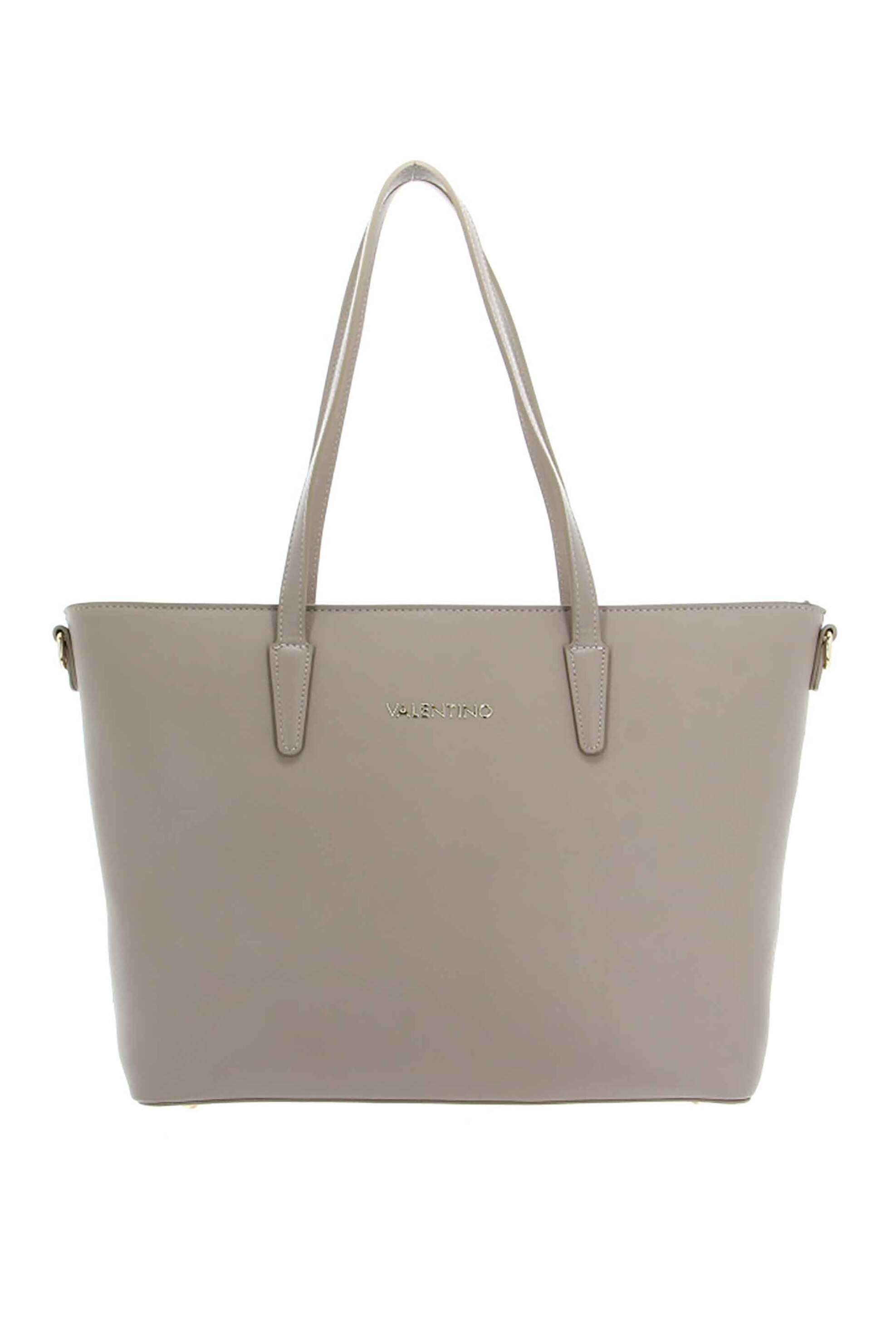 VALENTINO BY MARIO VALENTINO Valentino γυναικεία τσάντα shopper με μεταλλικό λογότυπο "Zero" - 17LVBS7B301/ZER Μπεζ