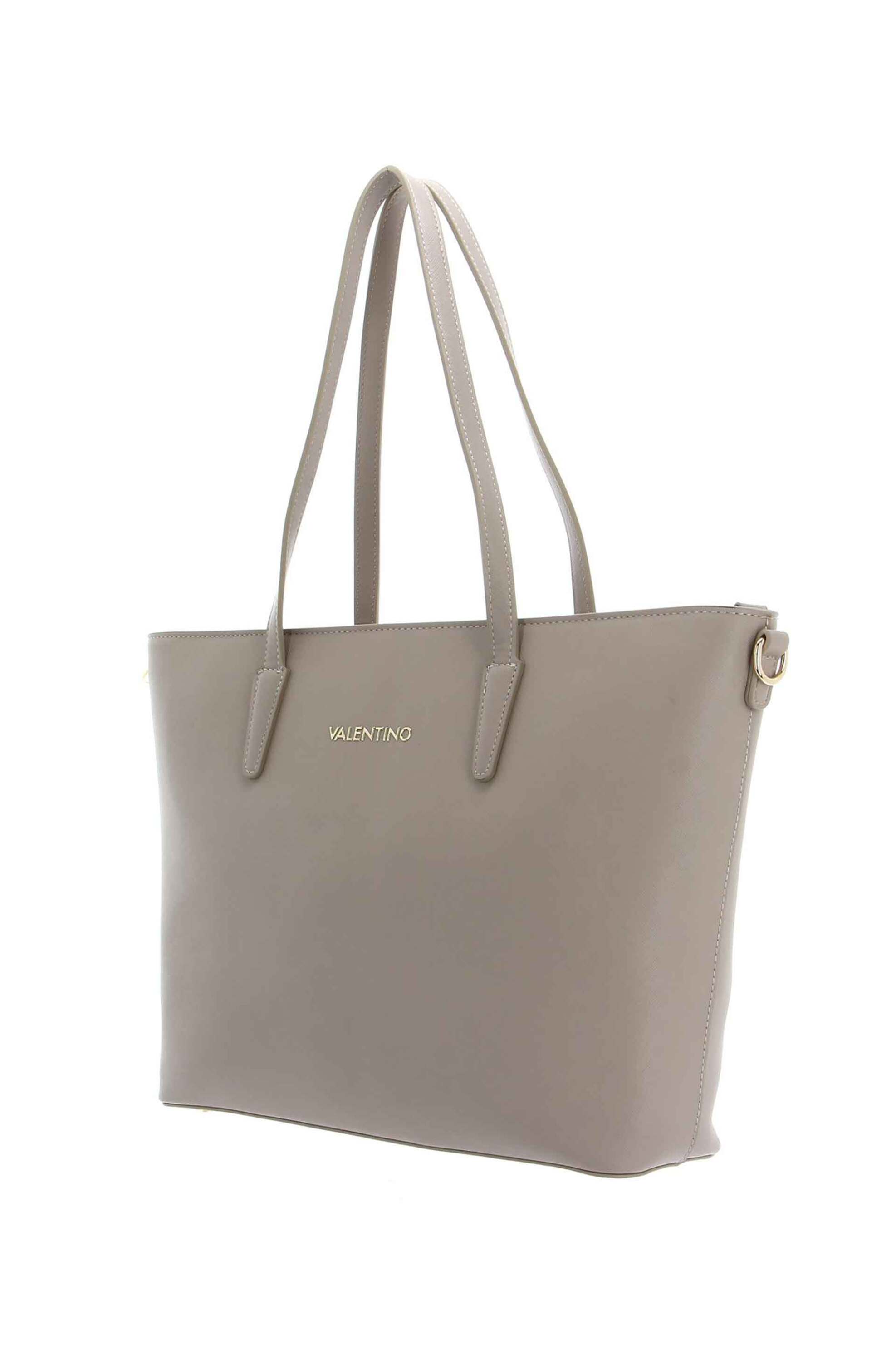 Valentino γυναικεία τσάντα shopper με μεταλλικό λογότυπο "Zero" - 17LVBS7B301/ZER Μπεζ φωτογραφία