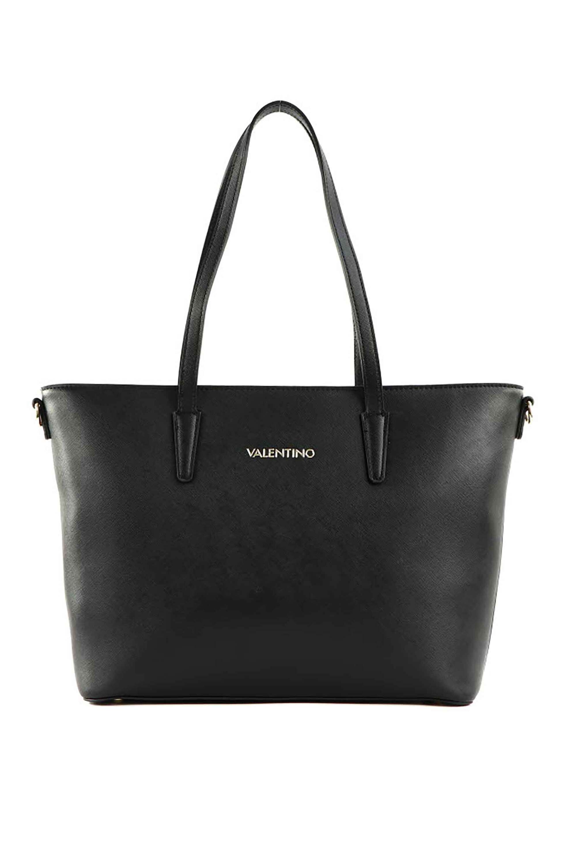 VALENTINO BY MARIO VALENTINO Valentino γυναικεία τσάντα shopper με μεταλλικό λογότυπο "Zero" - 17LVBS7B301/ZER Μαύρο