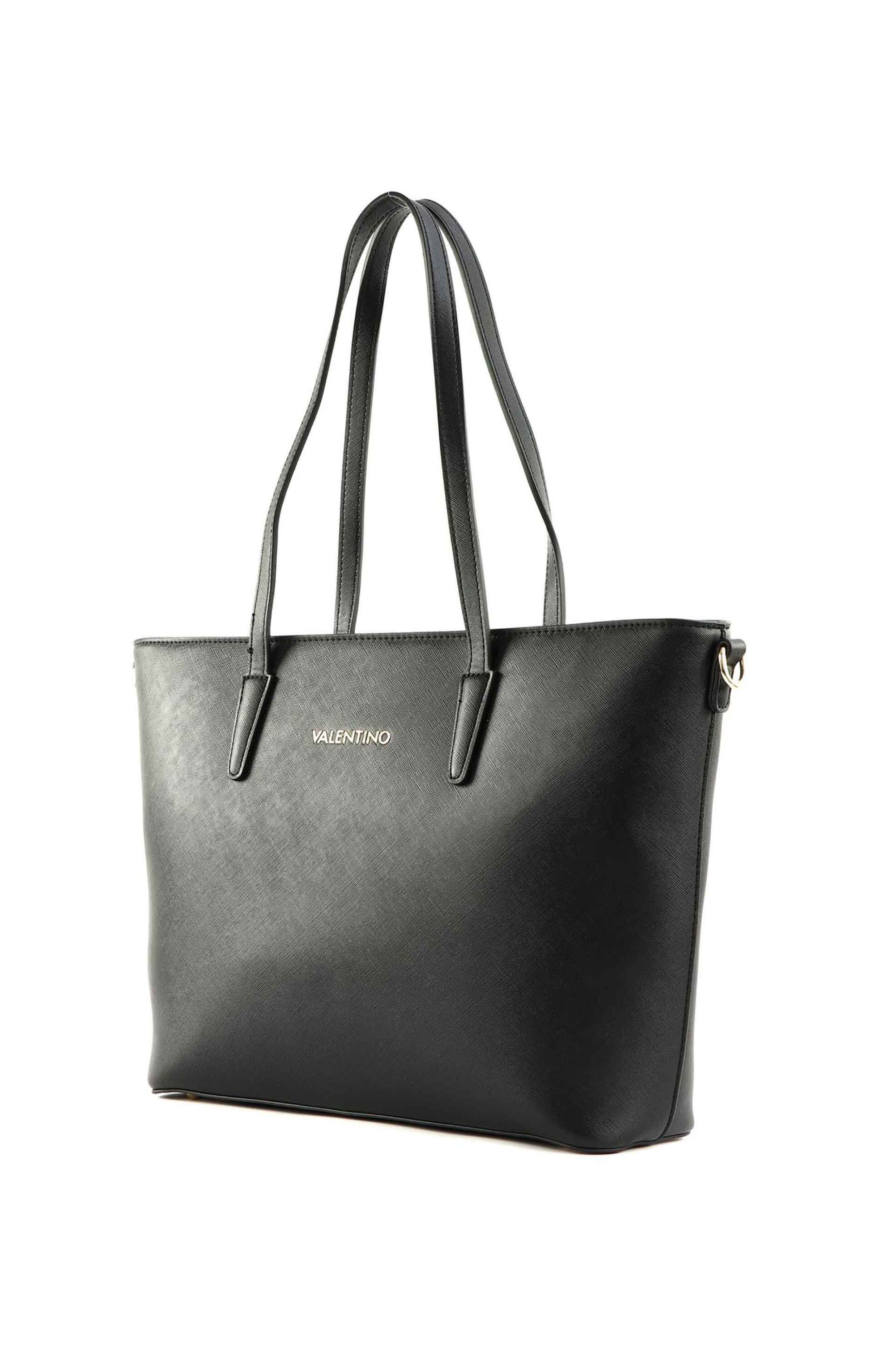 Valentino γυναικεία τσάντα shopper με μεταλλικό λογότυπο "Zero" - 17LVBS7B301/ZER Μαύρο φωτογραφία