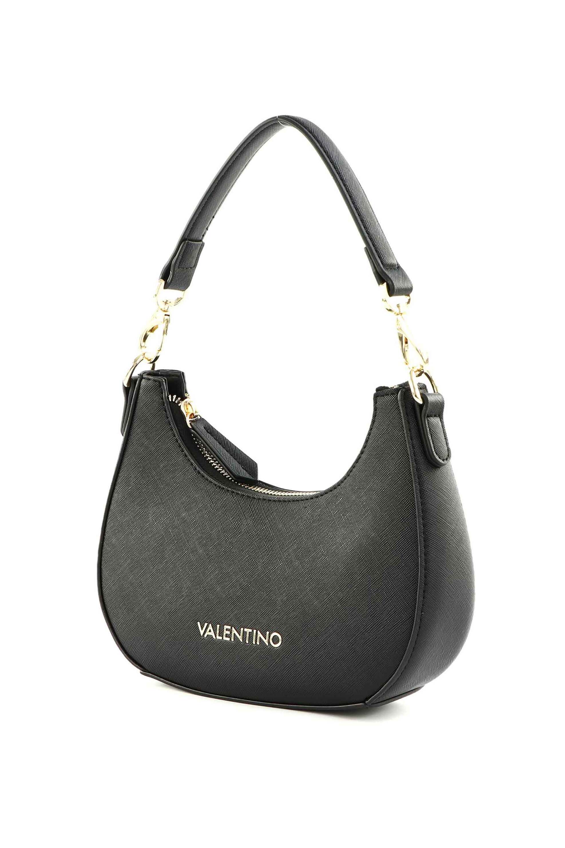Valentino γυναικεία τσάντα ώμου hobo με μεταλλικό λογότυπο "Zero" - 17LVBS7B305/ZER Μαύρο φωτογραφία