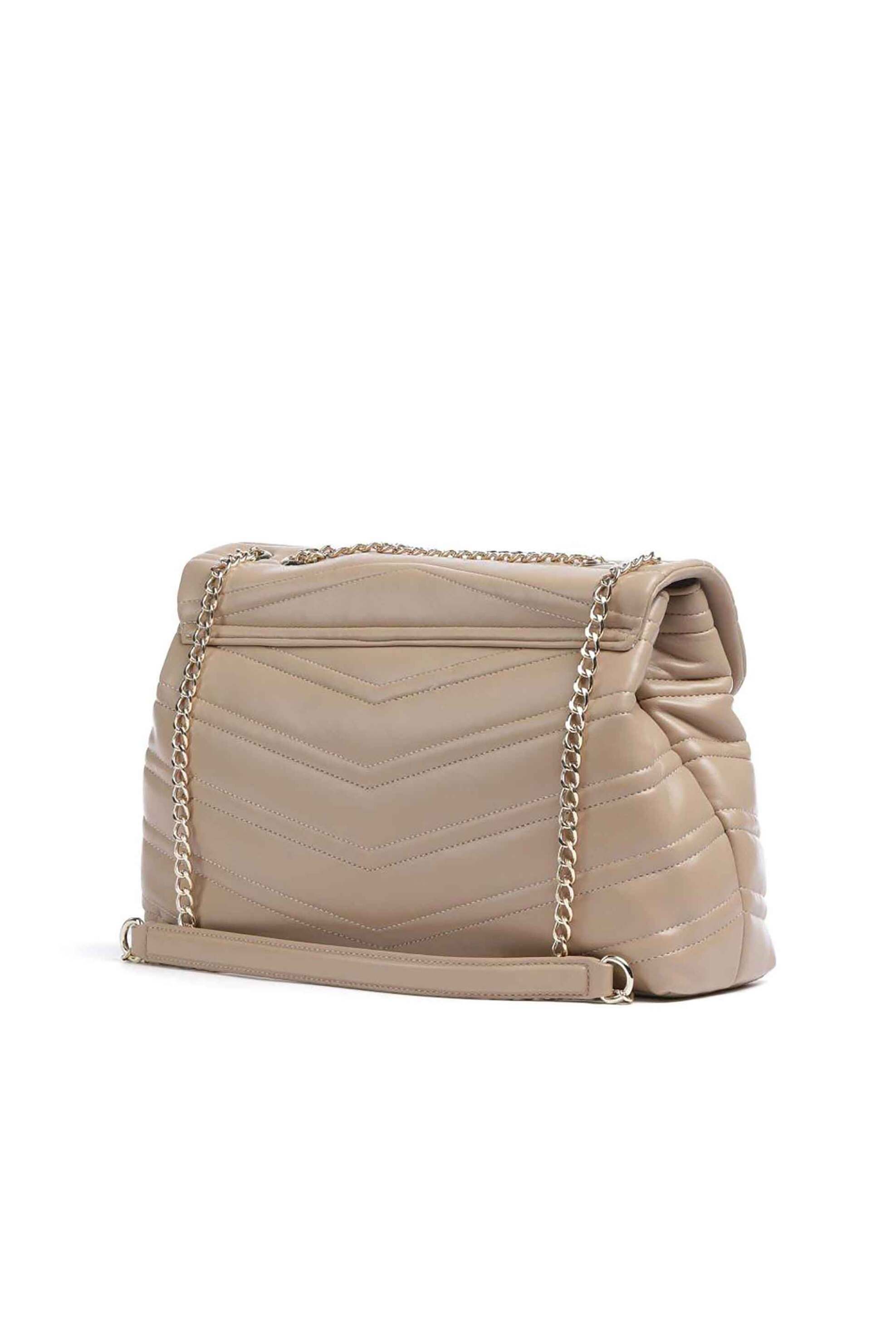 Valentino γυναικεία τσάντα ώμου με μεταλλικό monogram "Privilege" - 17LVBS8DN09/PRI Μπεζ φωτογραφία