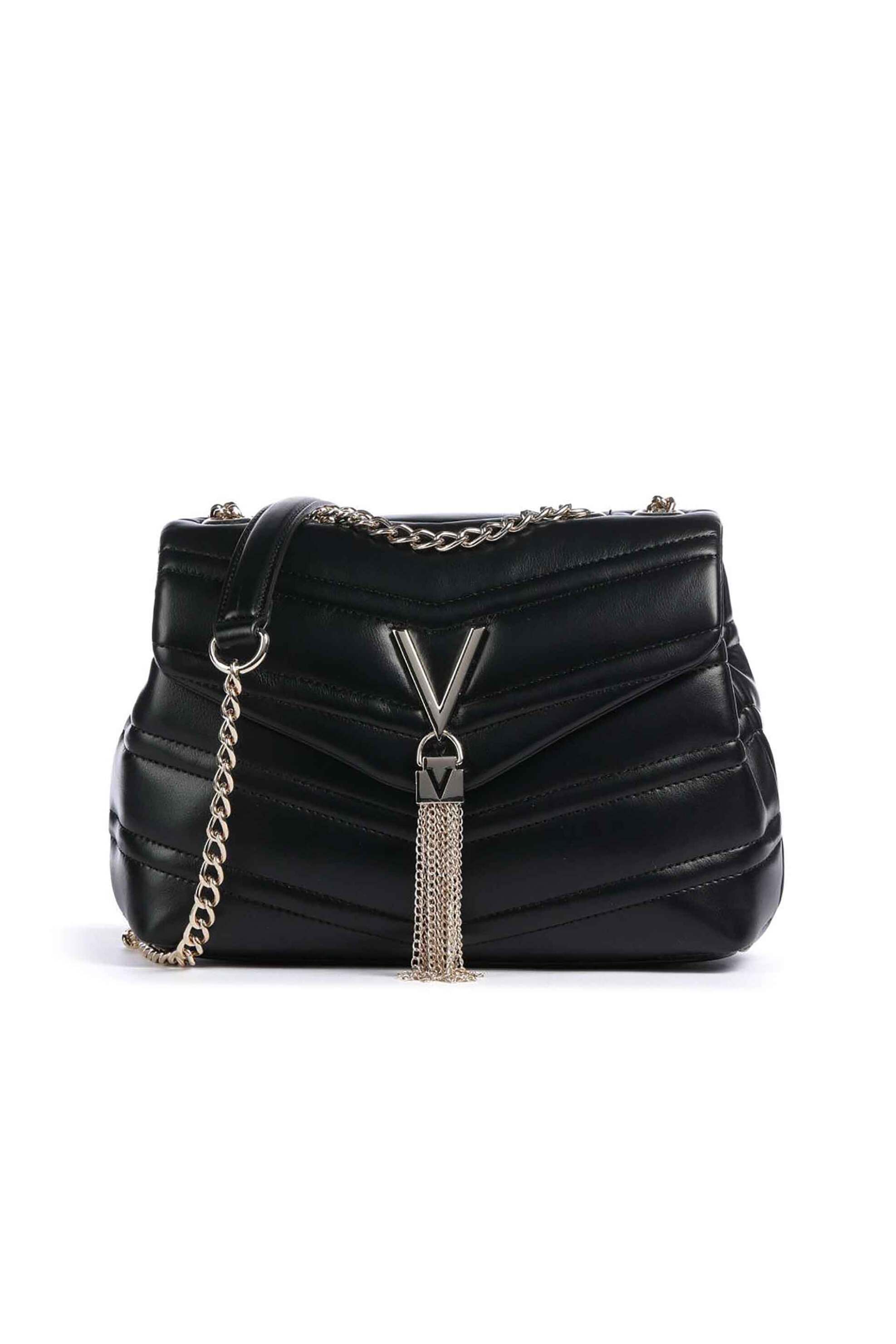 VALENTINO BY MARIO VALENTINO Valentino γυναικεία τσάντα ώμου με μεταλλικό monogram "Privilege" - 17LVBS8DN10/PRI Μαύρο