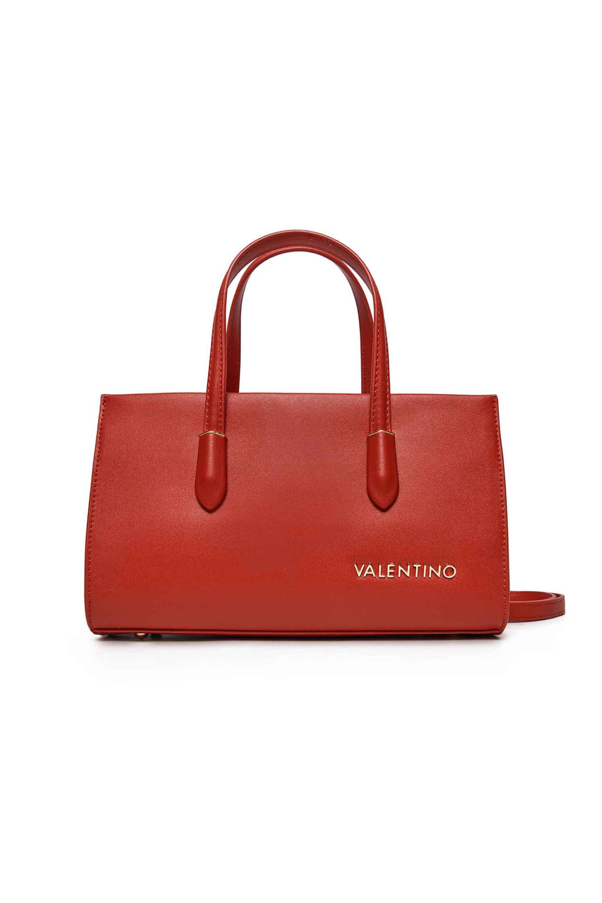 VALENTINO BY MARIO VALENTINO Valentino γυναικεία τσάντα χειρός με μεταλλικό λογότυπο "Jasmin" - 17LVBS8NS23/JAS Κόκκινο