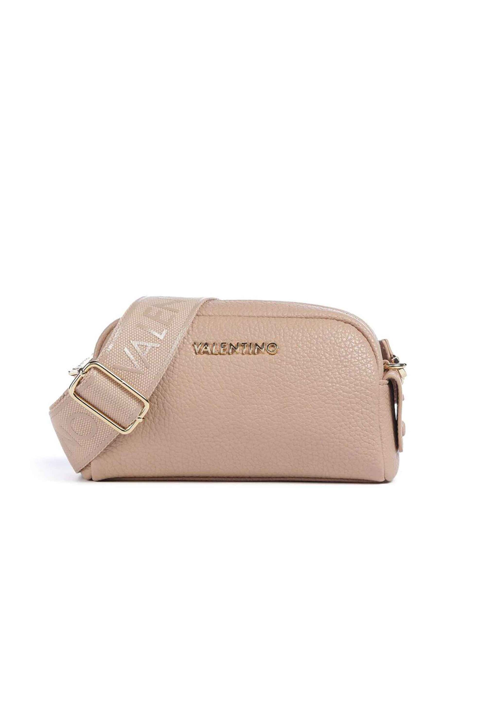 VALENTINO BY MARIO VALENTINO Valentino γυναικεία τσάντα crossbody με μεταλλικό λογότυπο "Blossom" - 17LVBS8P215/BLO Μπεζ