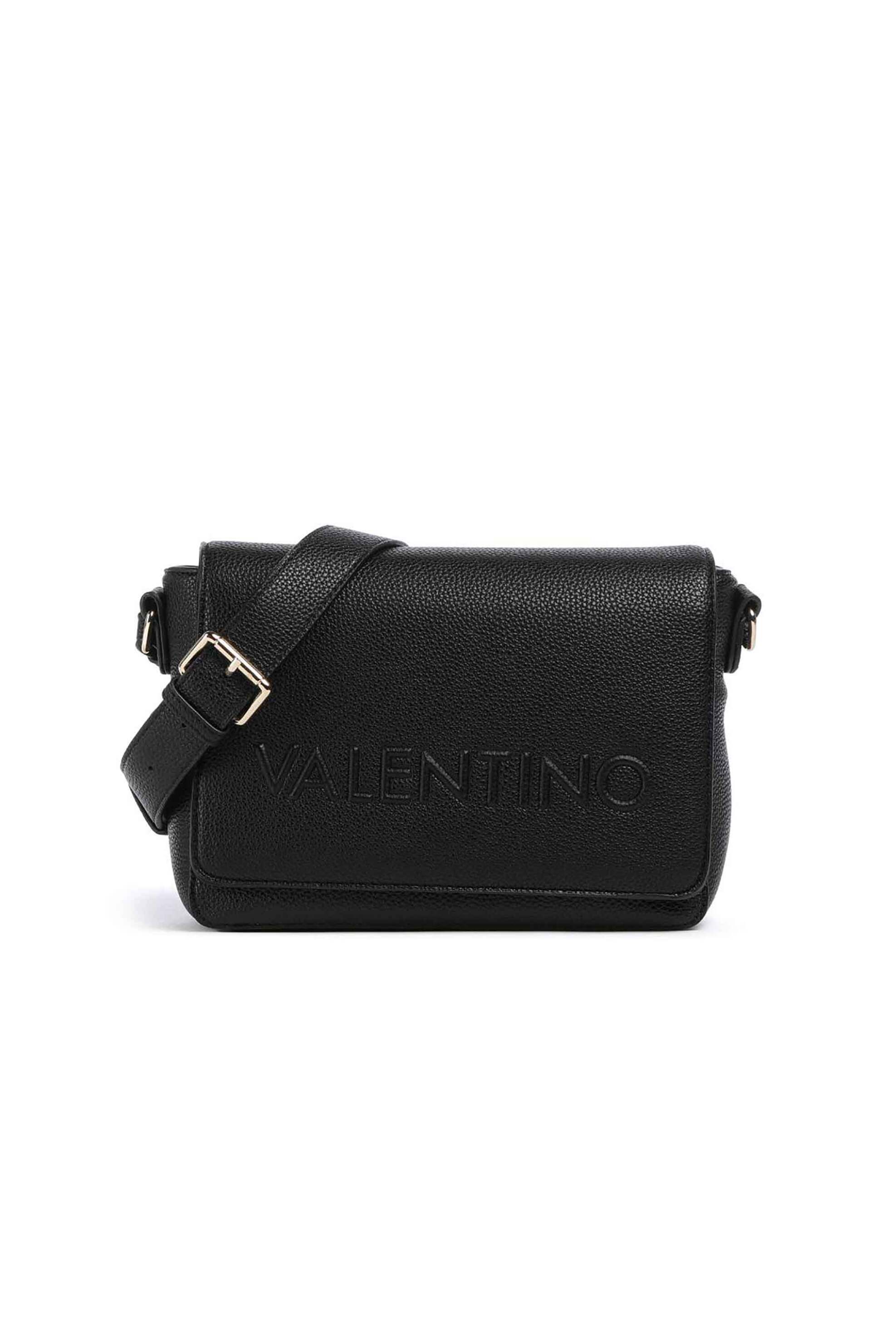 VALENTINO BY MARIO VALENTINO Valentino γυναικεία τσάντα crossbody με ανάγλυφο λογότυπο "Rised" - 17LVBS8P909/RIS Μαύρο