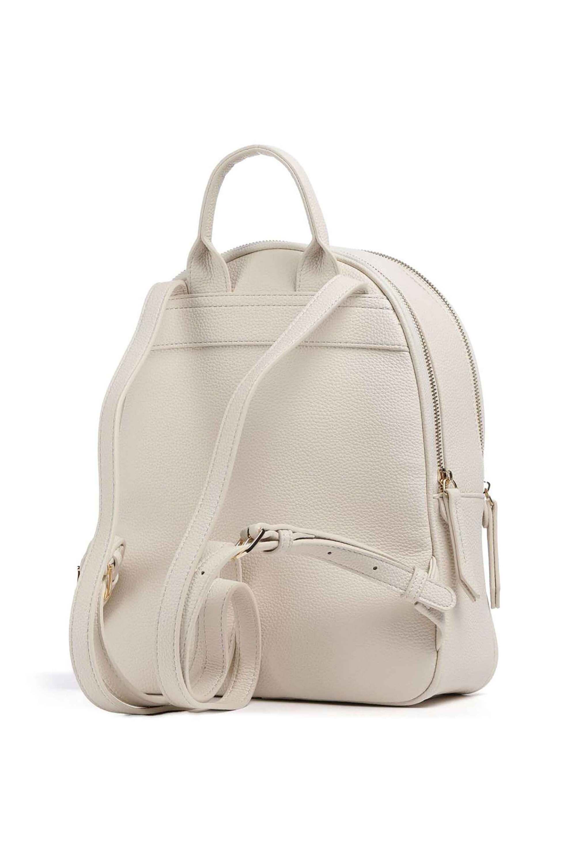Valentino γυναικείο backpack με ανάγλυφο λογότυπο "Rised" - 17LVBS8P921/RIS Εκρού φωτογραφία