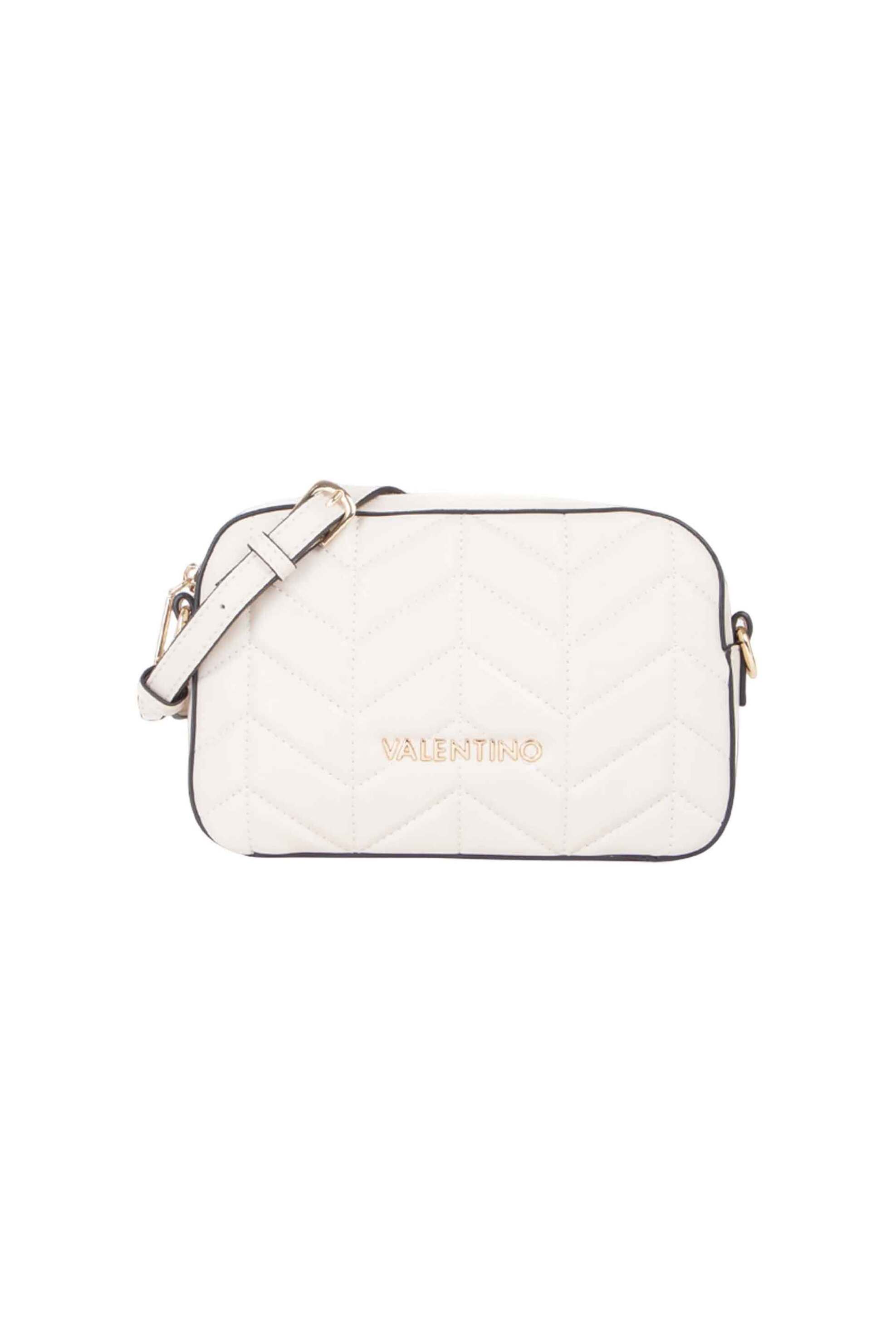 VALENTINO BY MARIO VALENTINO Valentino γυναικεία τσάντα crossbody καπιτονέ με μεταλλικό λογότυπο "Petal" - 17LVBS8PA15/PET Μπεζ