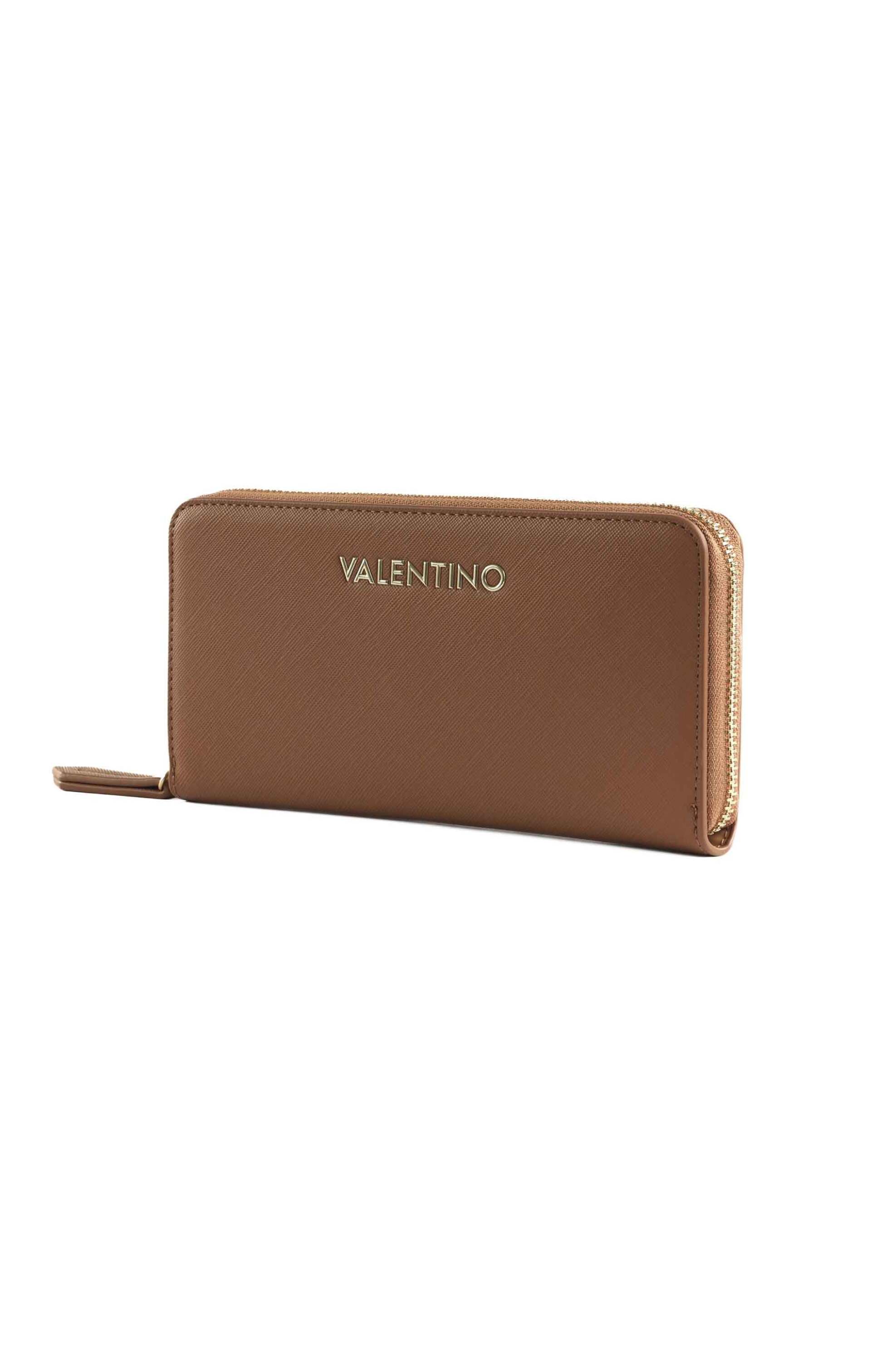 Valentino γυναικείο πορτοφόλι με μεταλλικό λογότυπο "Zero" - 17LVPS7B3155/ZE Καφέ φωτογραφία