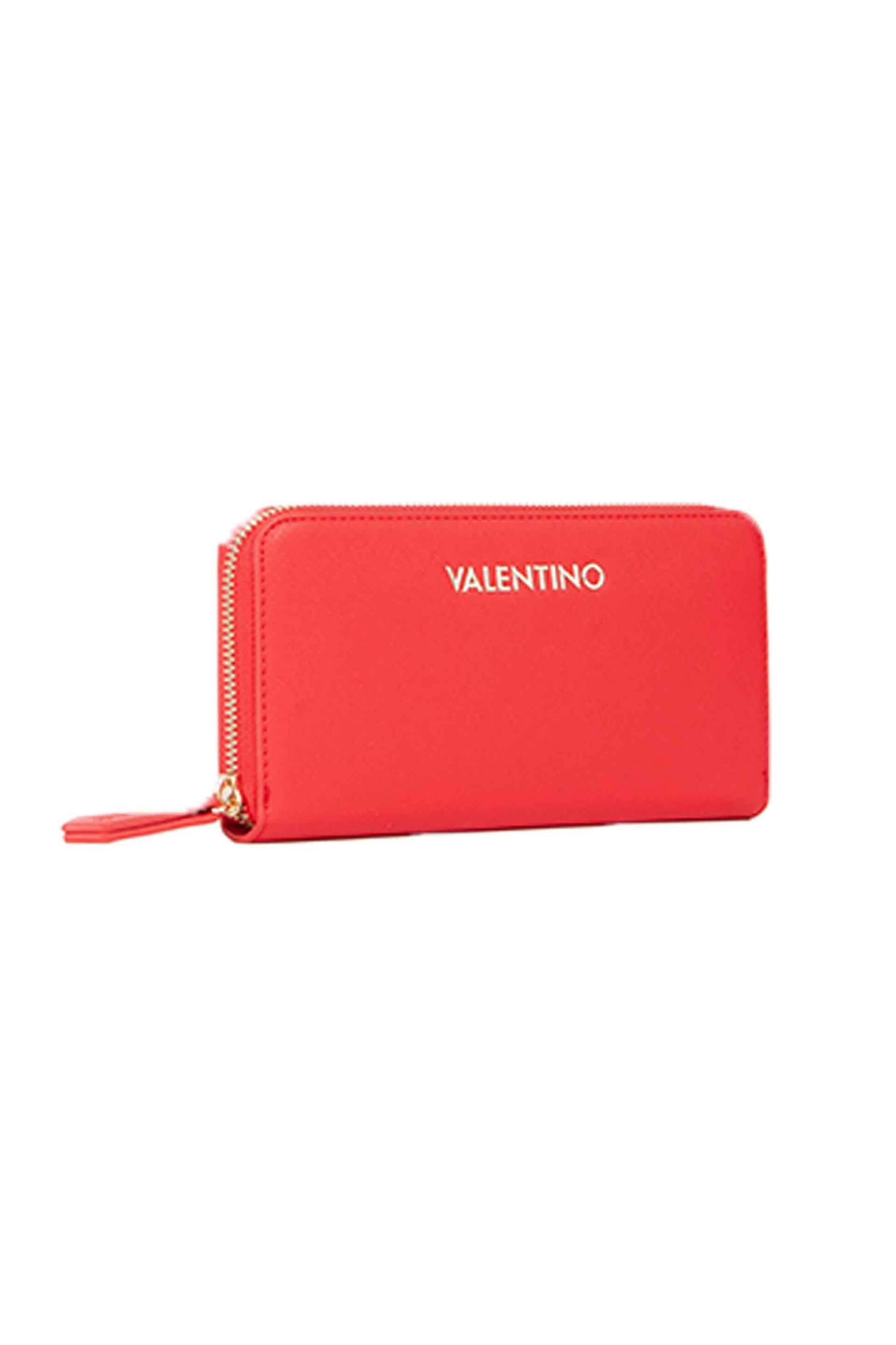 Valentino γυναικείο πορτοφόλι με μεταλλικό λογότυπο "Zero" - 17LVPS7B3155/ZE Κόκκινο φωτογραφία