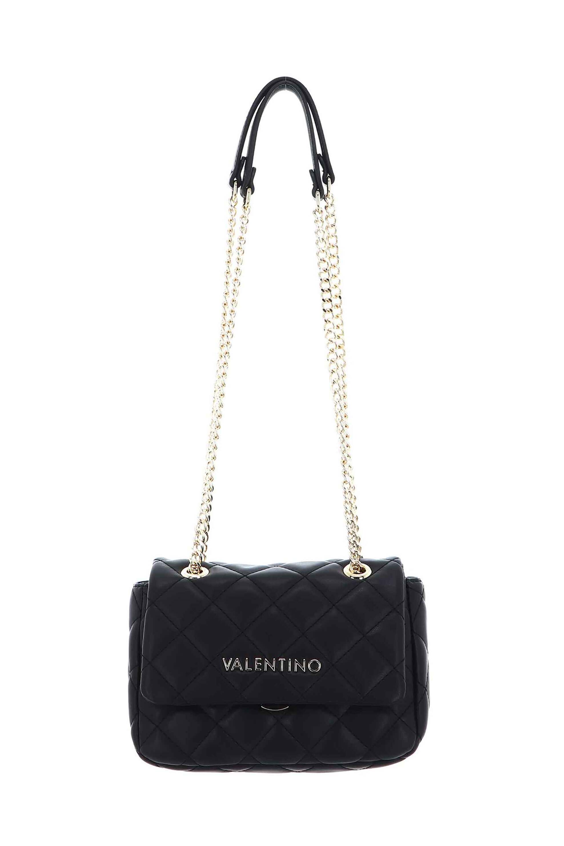 VALENTINO BY MARIO VALENTINO Valentino γυναικεία τσάντα ώμου καπιτονέ με μεταλλικό λογότυπο "Ocarina" - 17LVBS3KK05R/OC Μαύρο