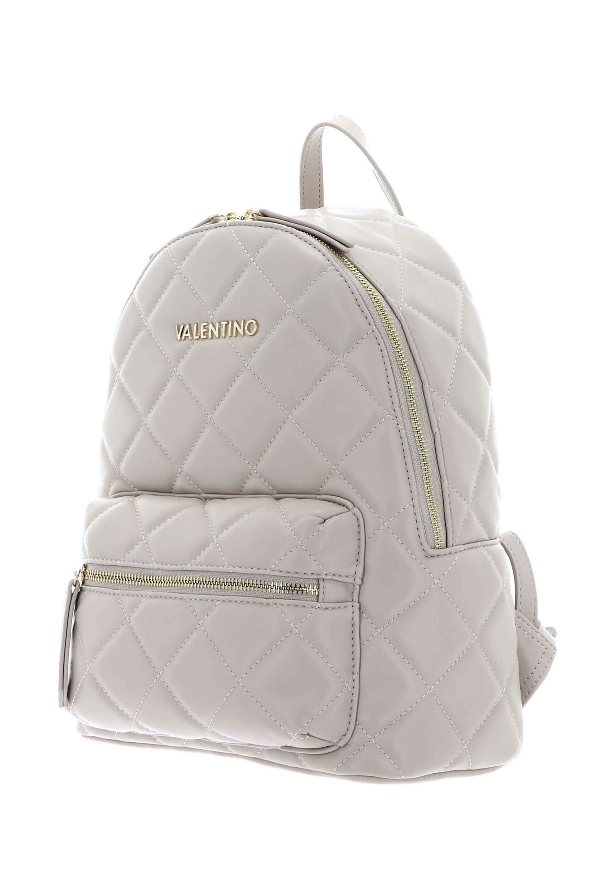 Valentino γυναικείο backpack καπιτονέ με μεταλλικό λογότυπο "Ocarina" - 17LVBS3KK37R/OC Μπεζ φωτογραφία