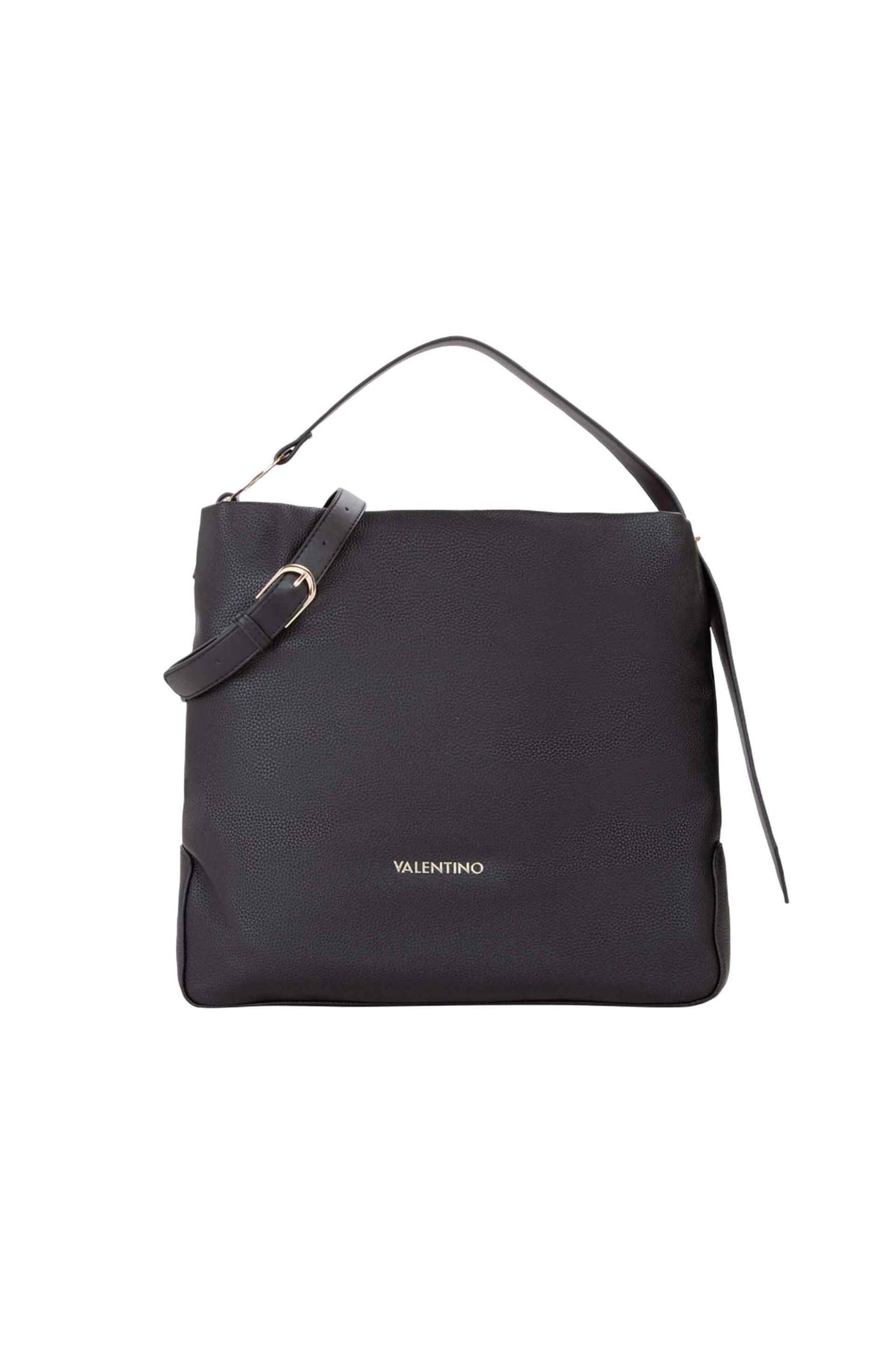 VALENTINO BY MARIO VALENTINO Valentino γυναικεία τσάντα ώμου hobo με μεταλλικό λογότυπο "Peonies" - 17LVBS8NH07/PEO Μαύρο