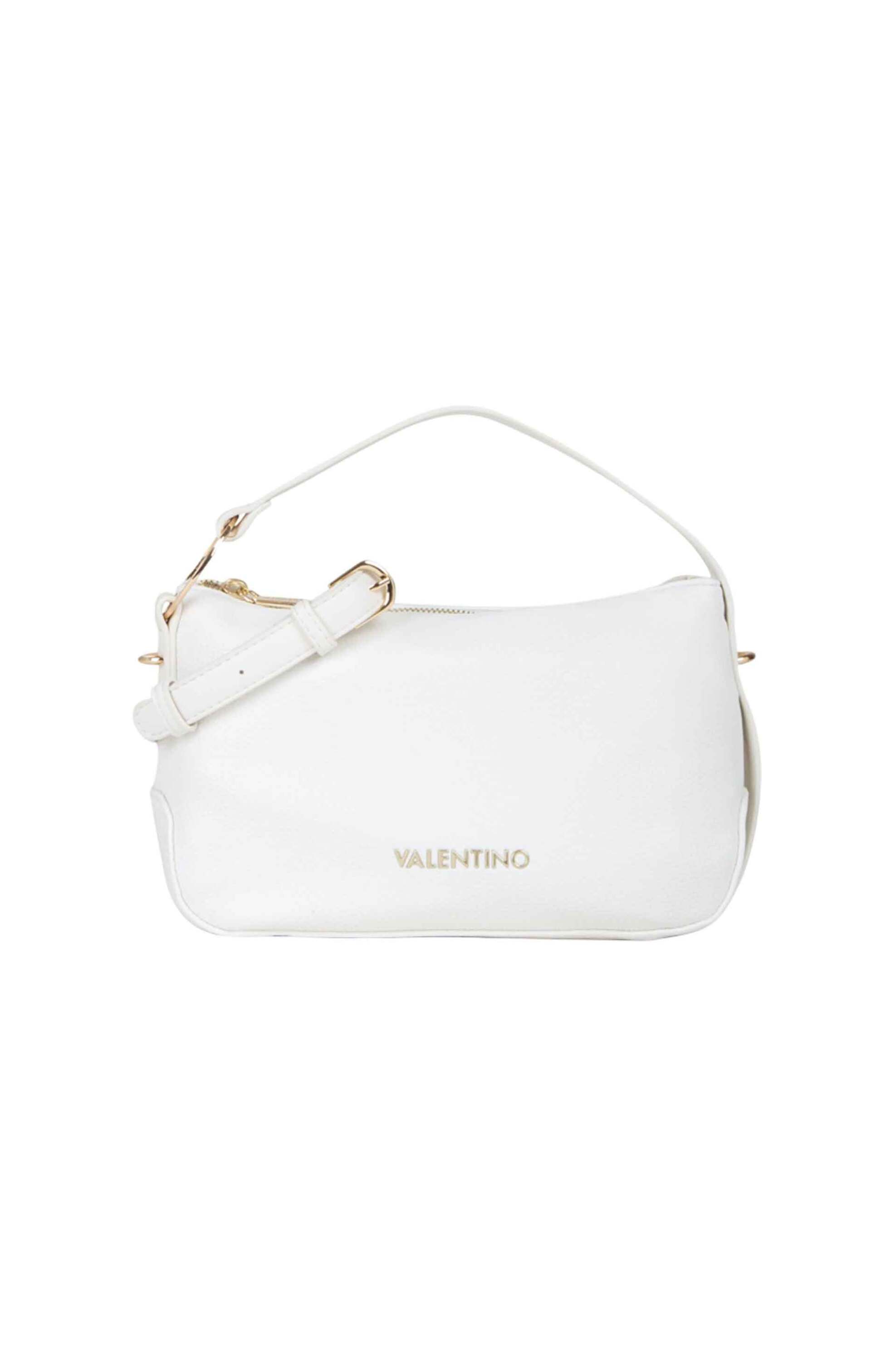 VALENTINO BY MARIO VALENTINO Valentino γυναικεία τσάντα ώμου/crossbody με μεταλλικό λογότυπο "Peonies" - 17LVBS8NH13/PEO Λευκό