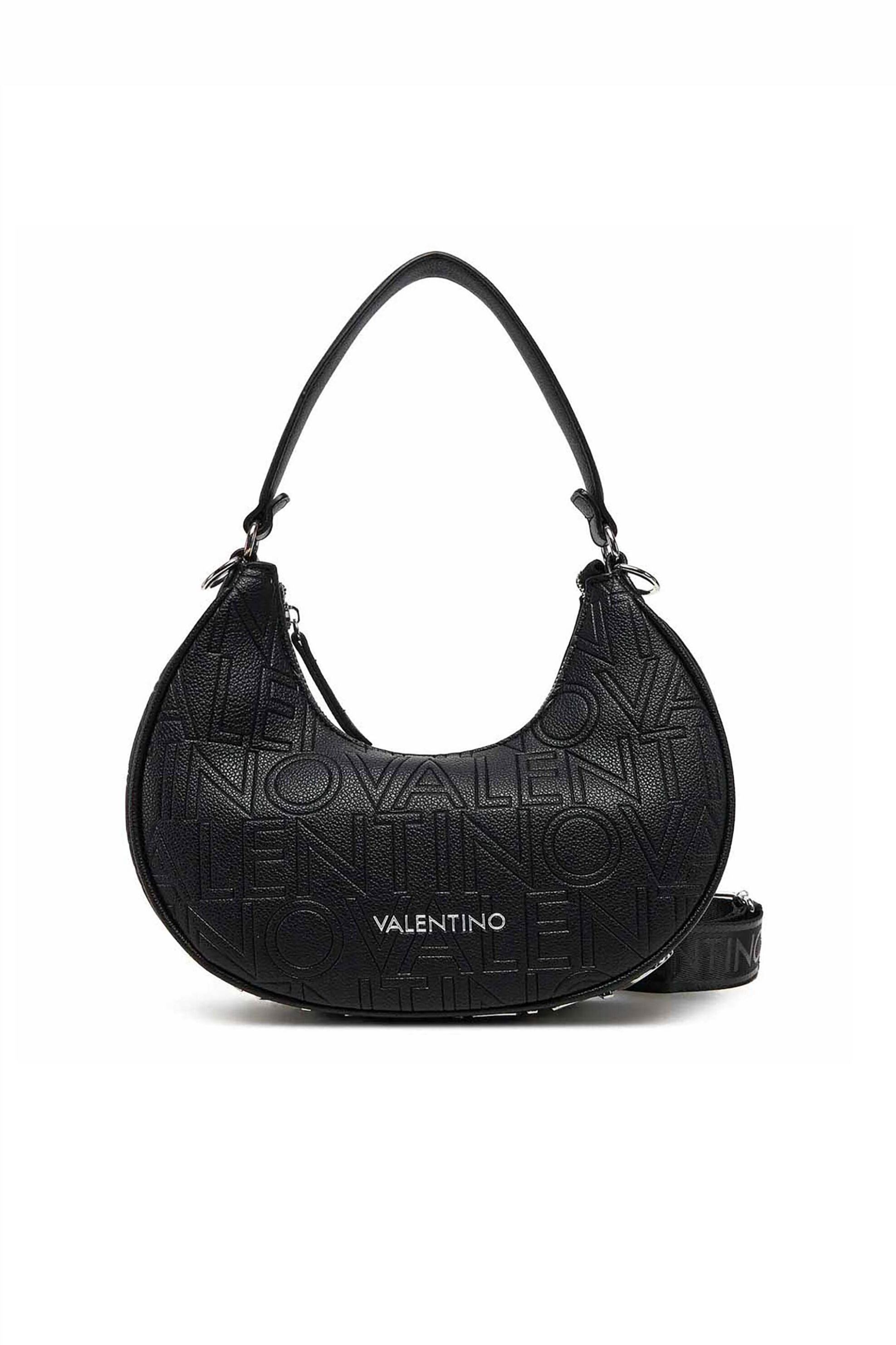 VALENTINO BY MARIO VALENTINO Valentino γυναικεία τσάντα ώμου με ανάγλυφο λογότυπο - 45LVBS90A07SAF Μαύρο