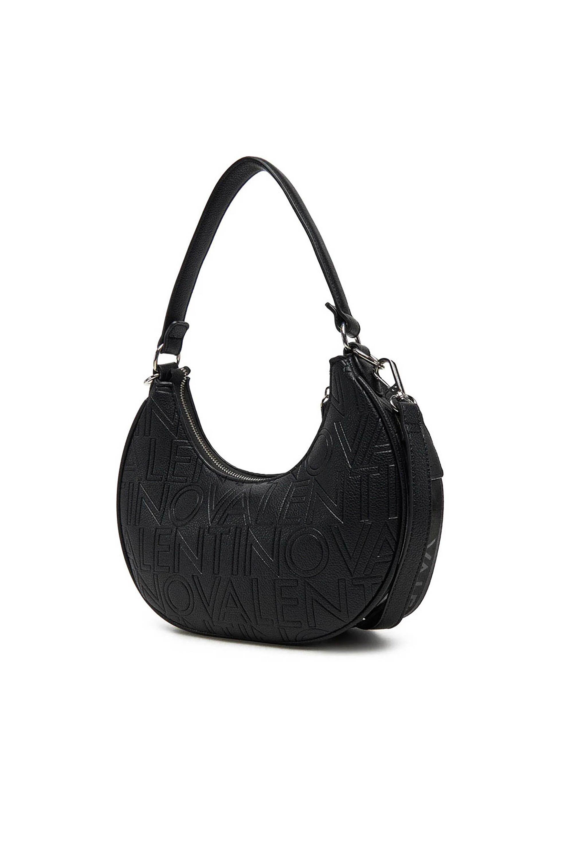 Valentino γυναικεία τσάντα ώμου με ανάγλυφο λογότυπο - 45LVBS90A07SAF Μαύρο φωτογραφία